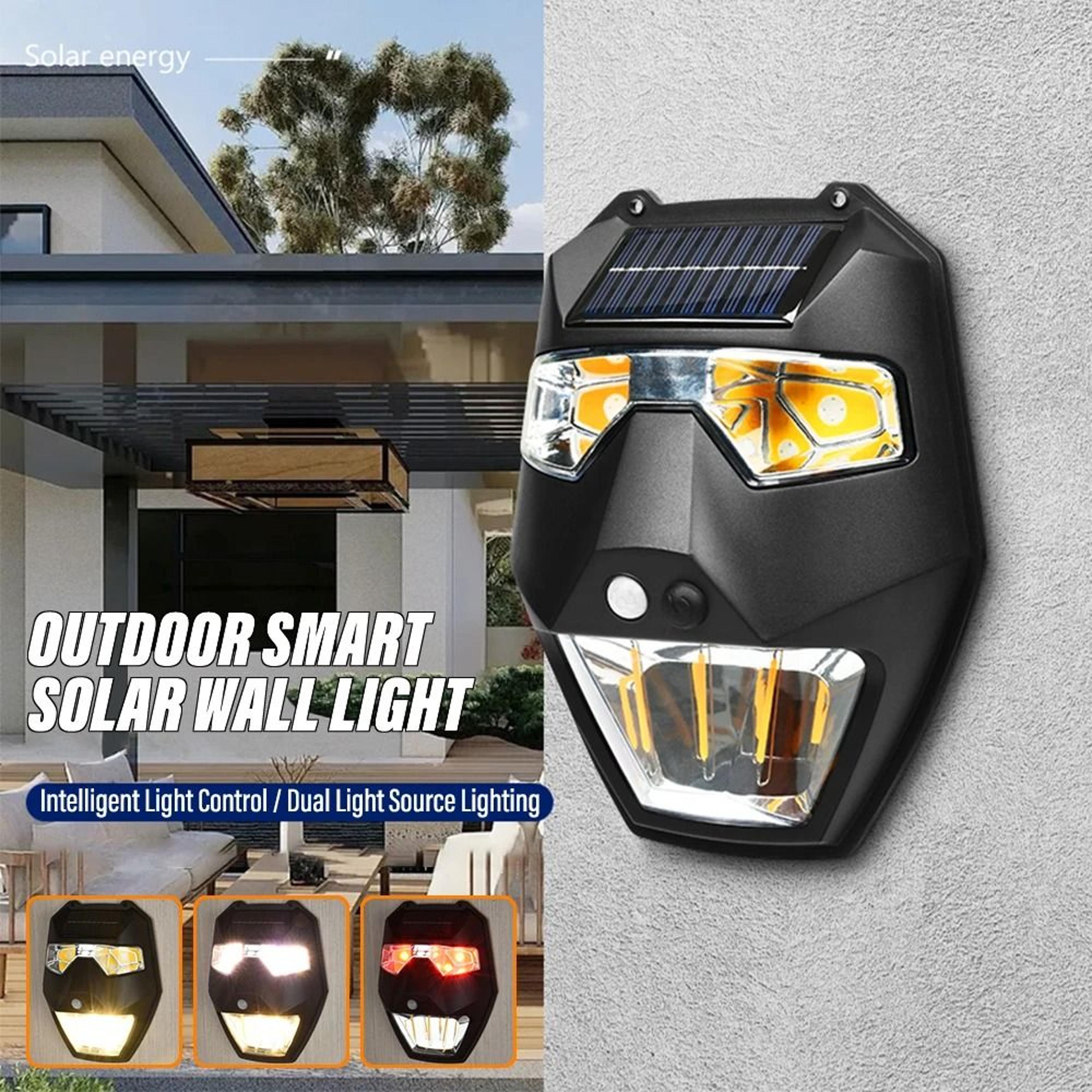 outdoor solar garden wall light | smart sensor landscape lighting