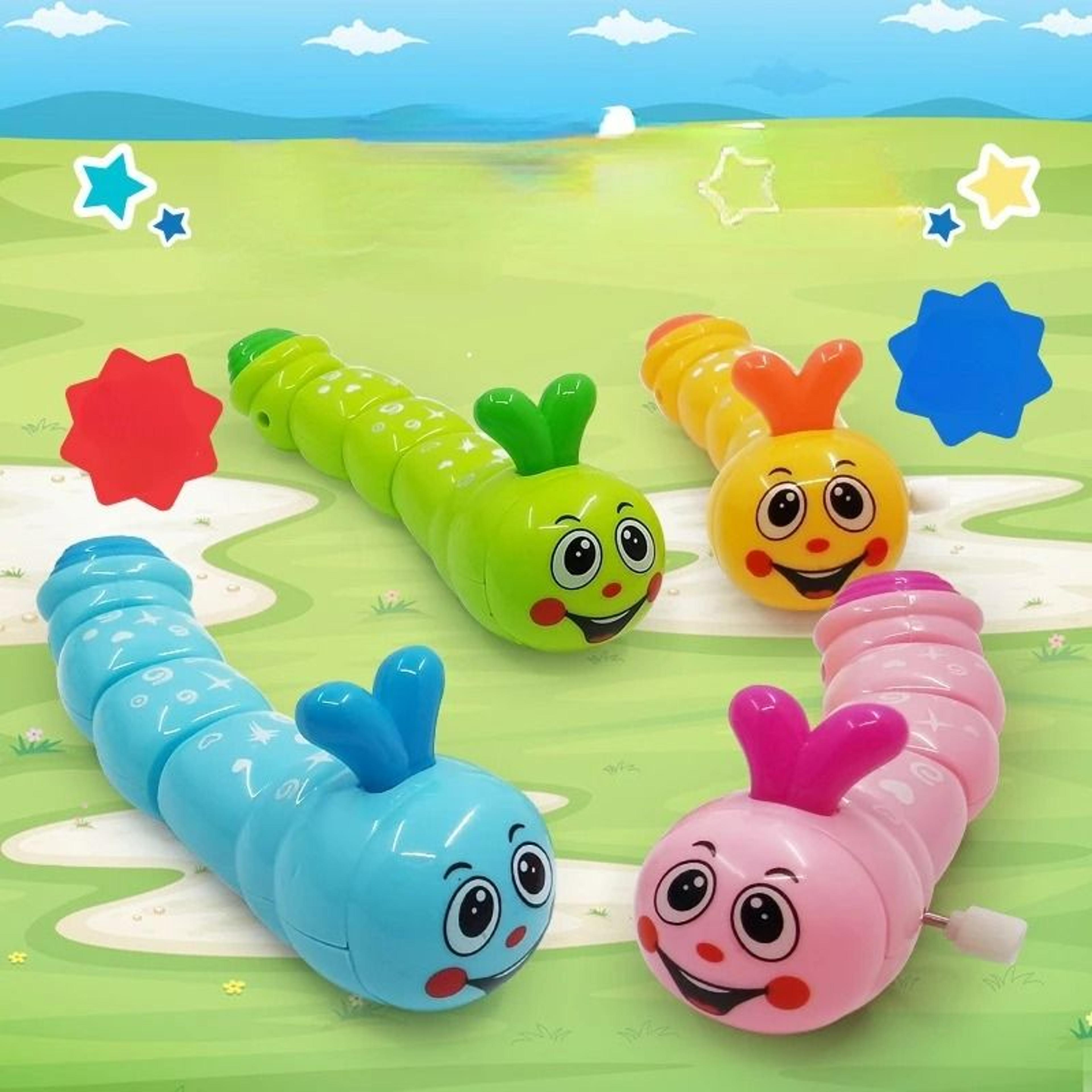 interactive caterpillar clockwork wind-up toy