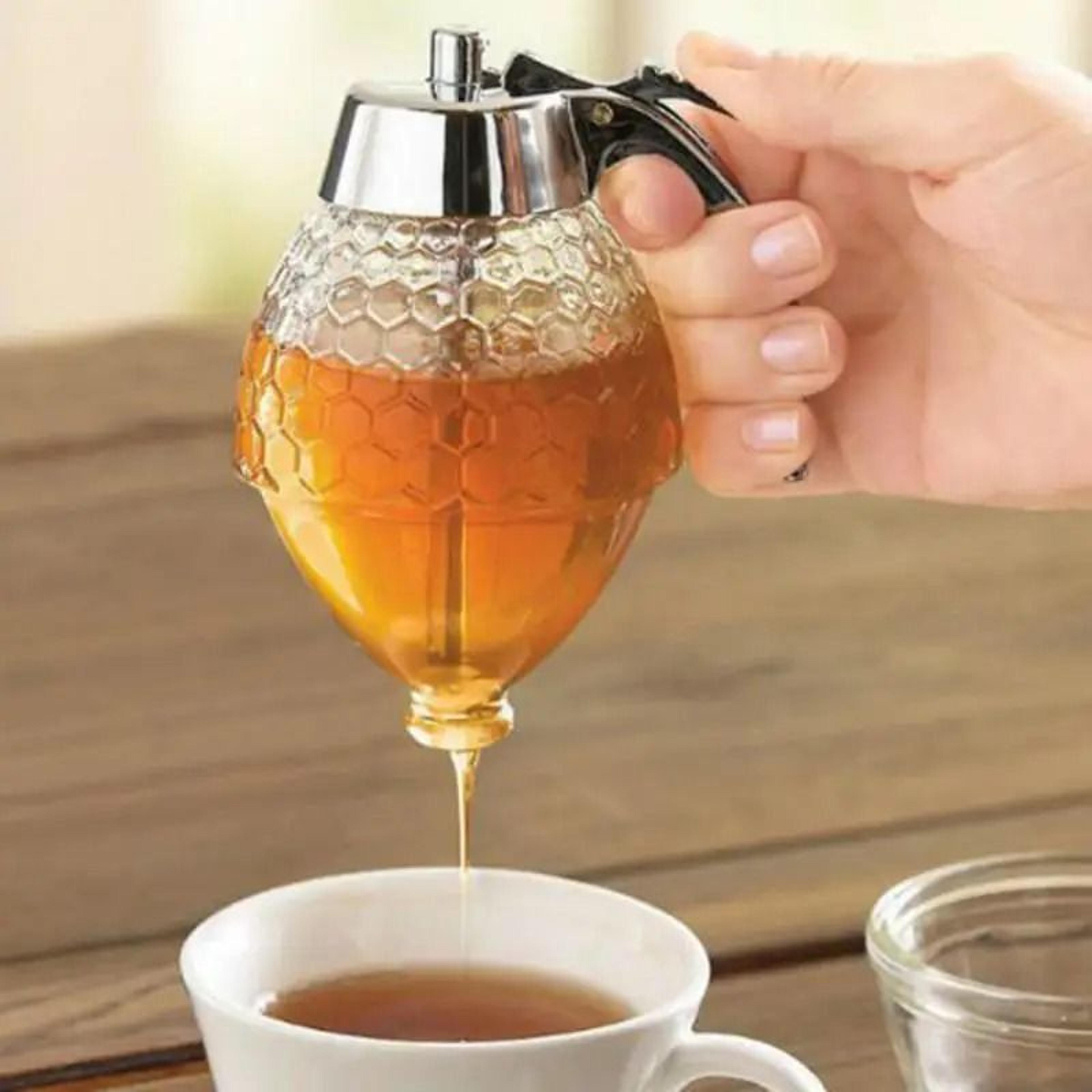 creative press-type honey & syrup dispenser