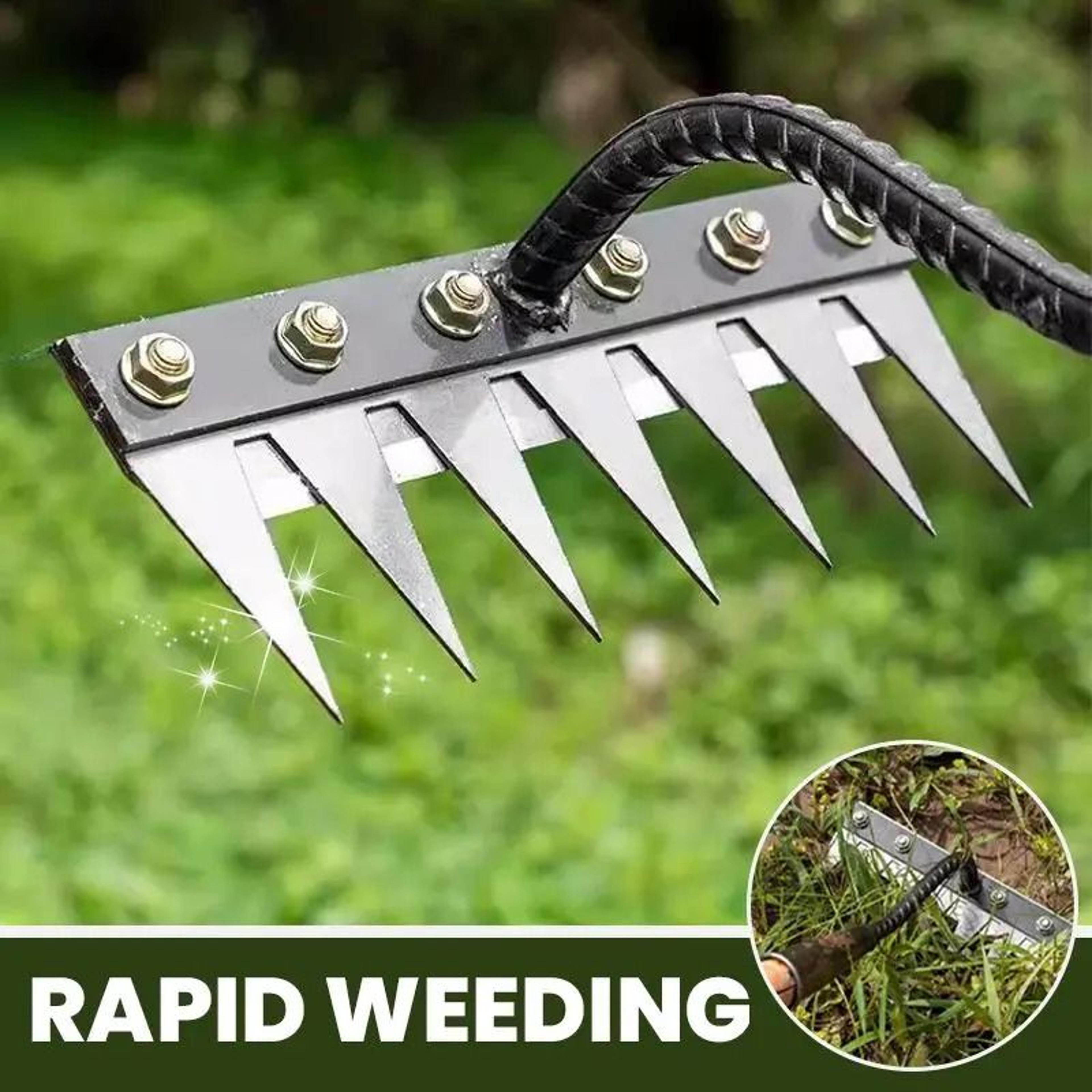 heavy-duty carbon steel garden harrow rake