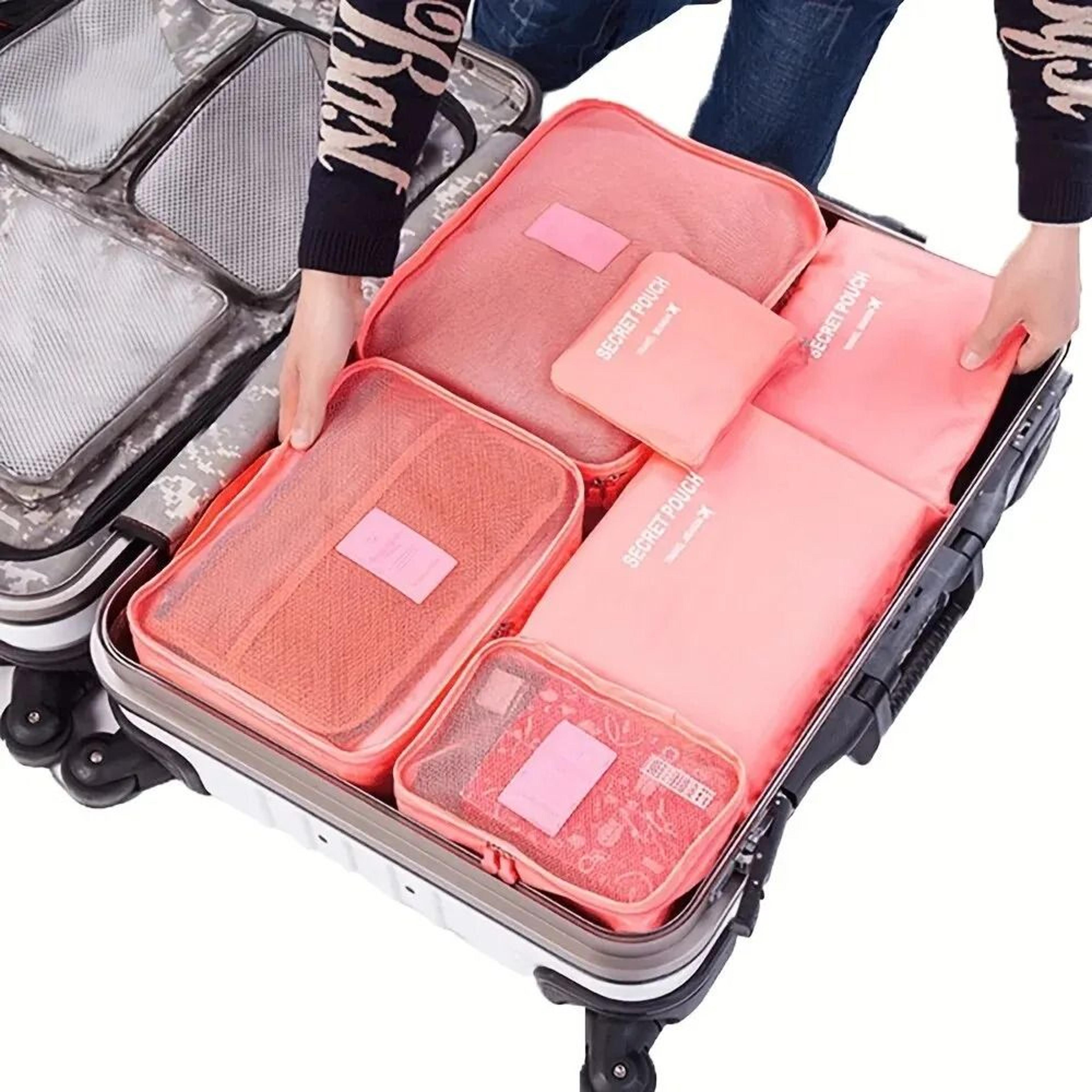 6-piece travel luggage packing cube set