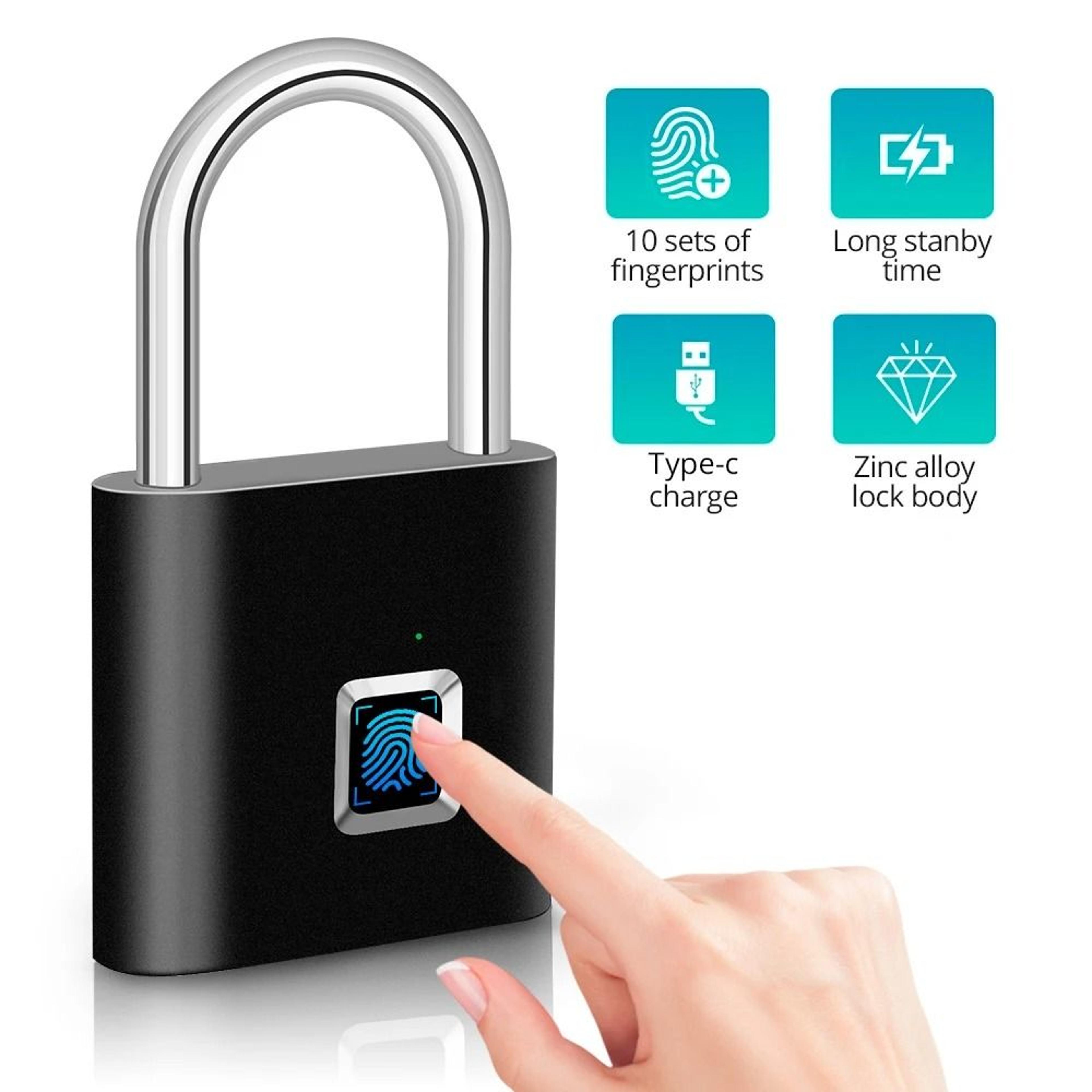 smart biometric fingerprint padlock