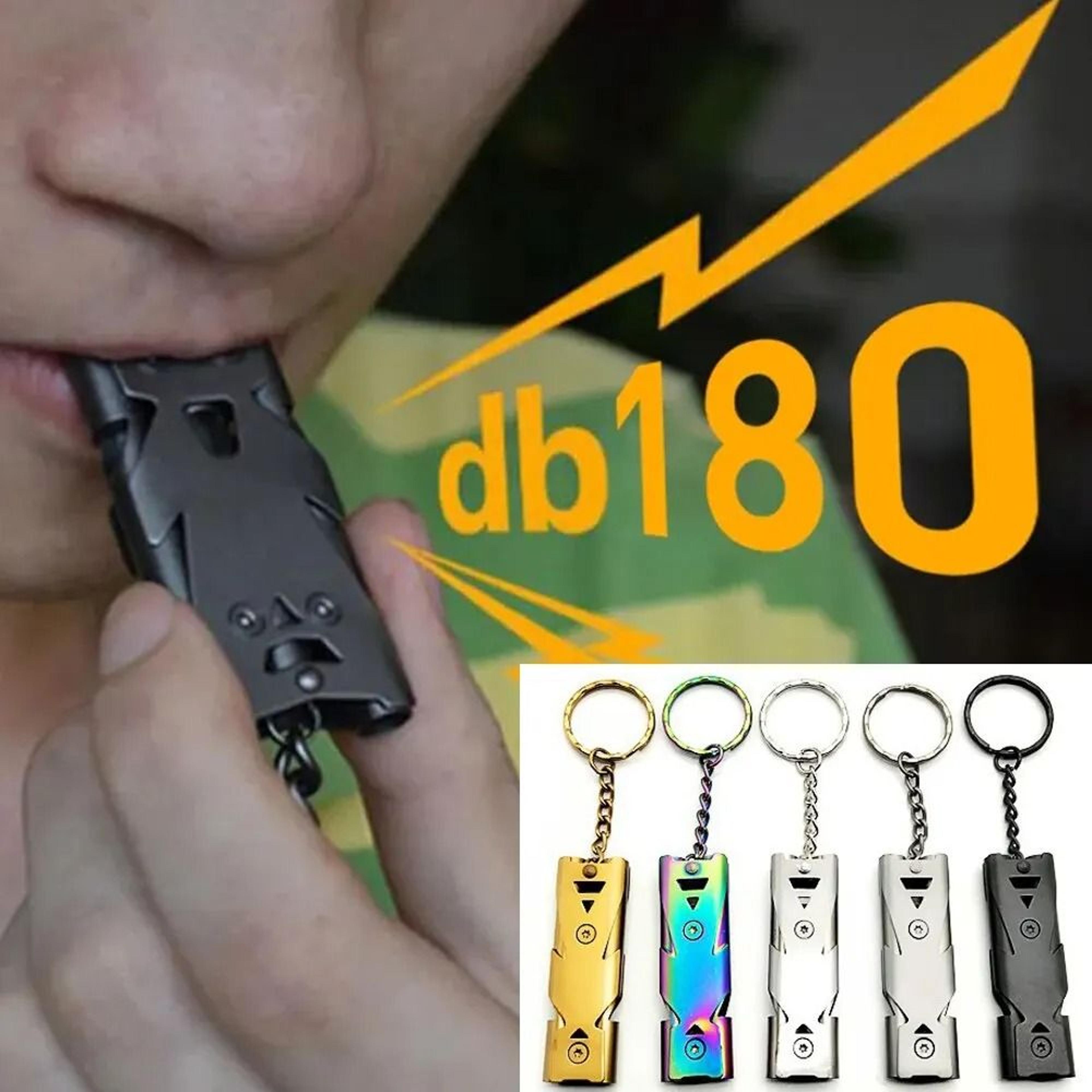 high-decibel double pipe survival whistle