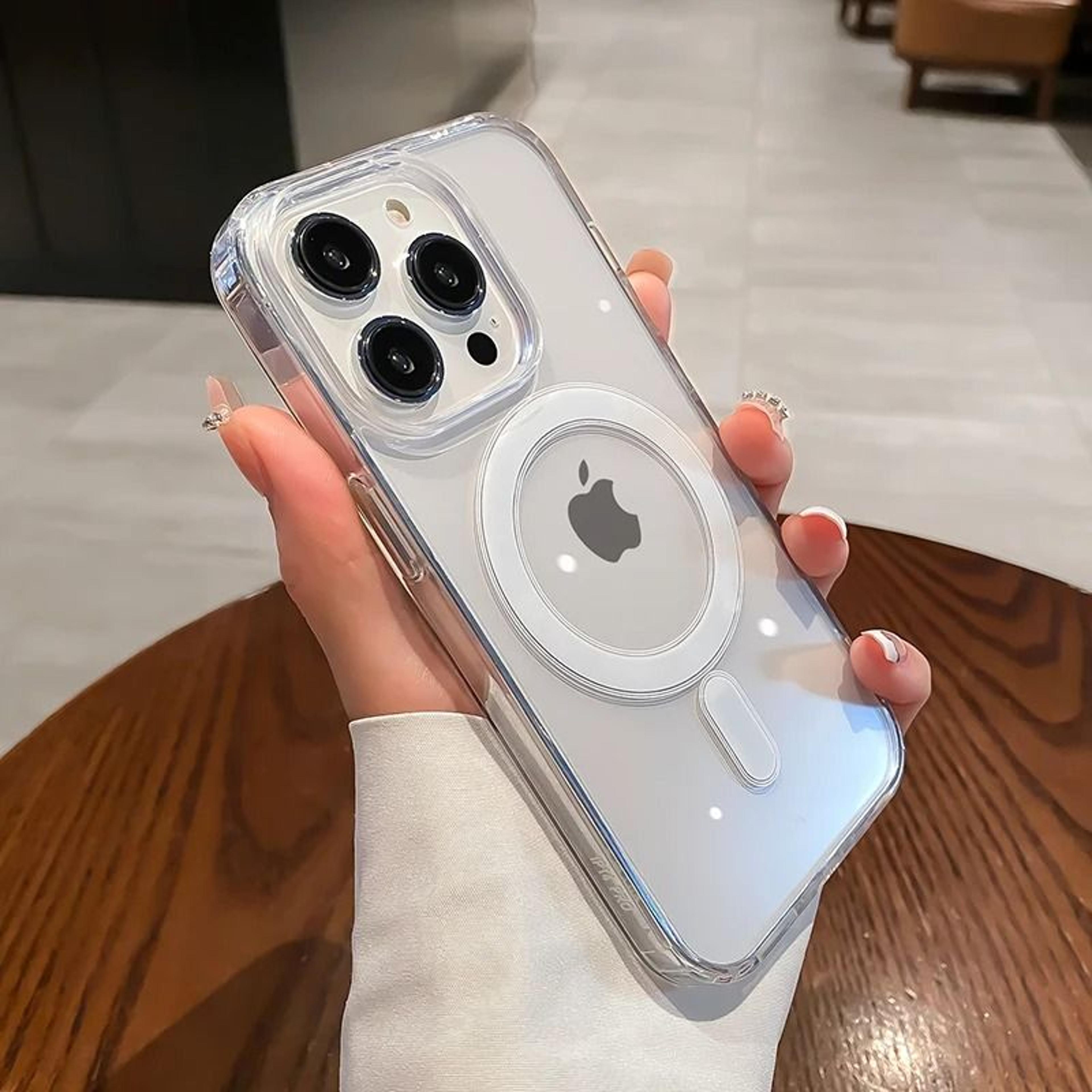 magnetic transparent wireless charging case
