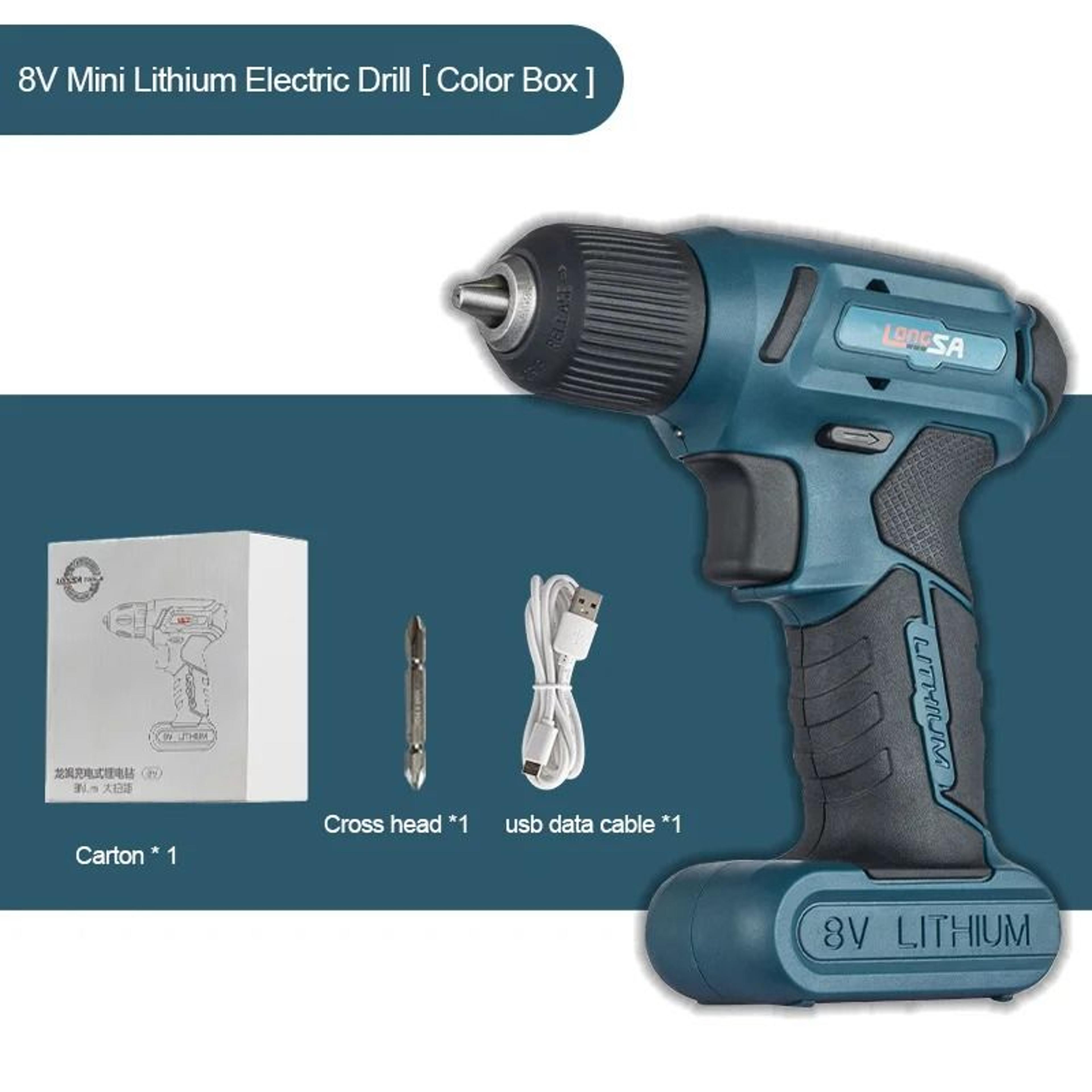 8v cordless electric screwdriver & mini drill set
