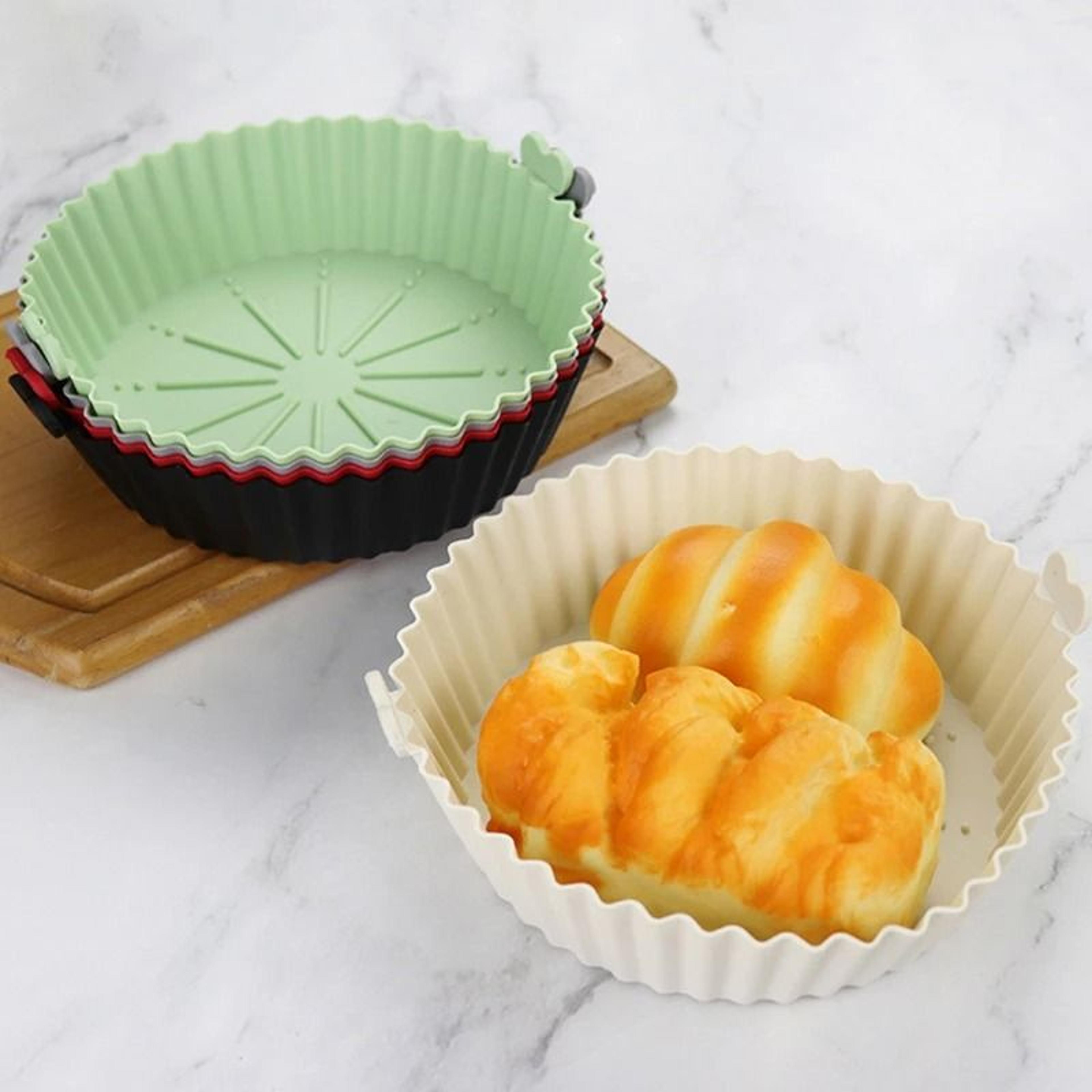 reusable silicone air fryer baking tray