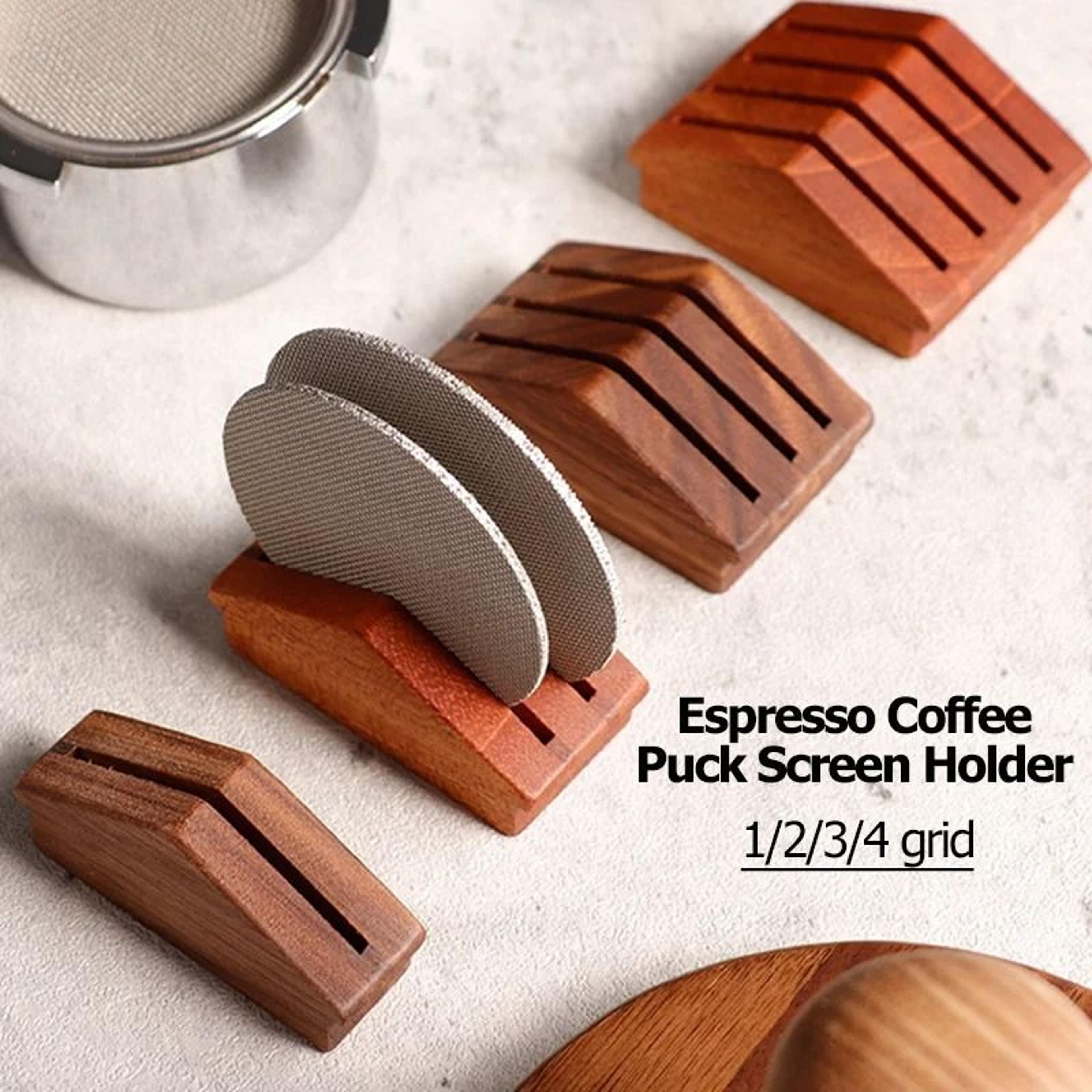 walnut espresso puck screen holder