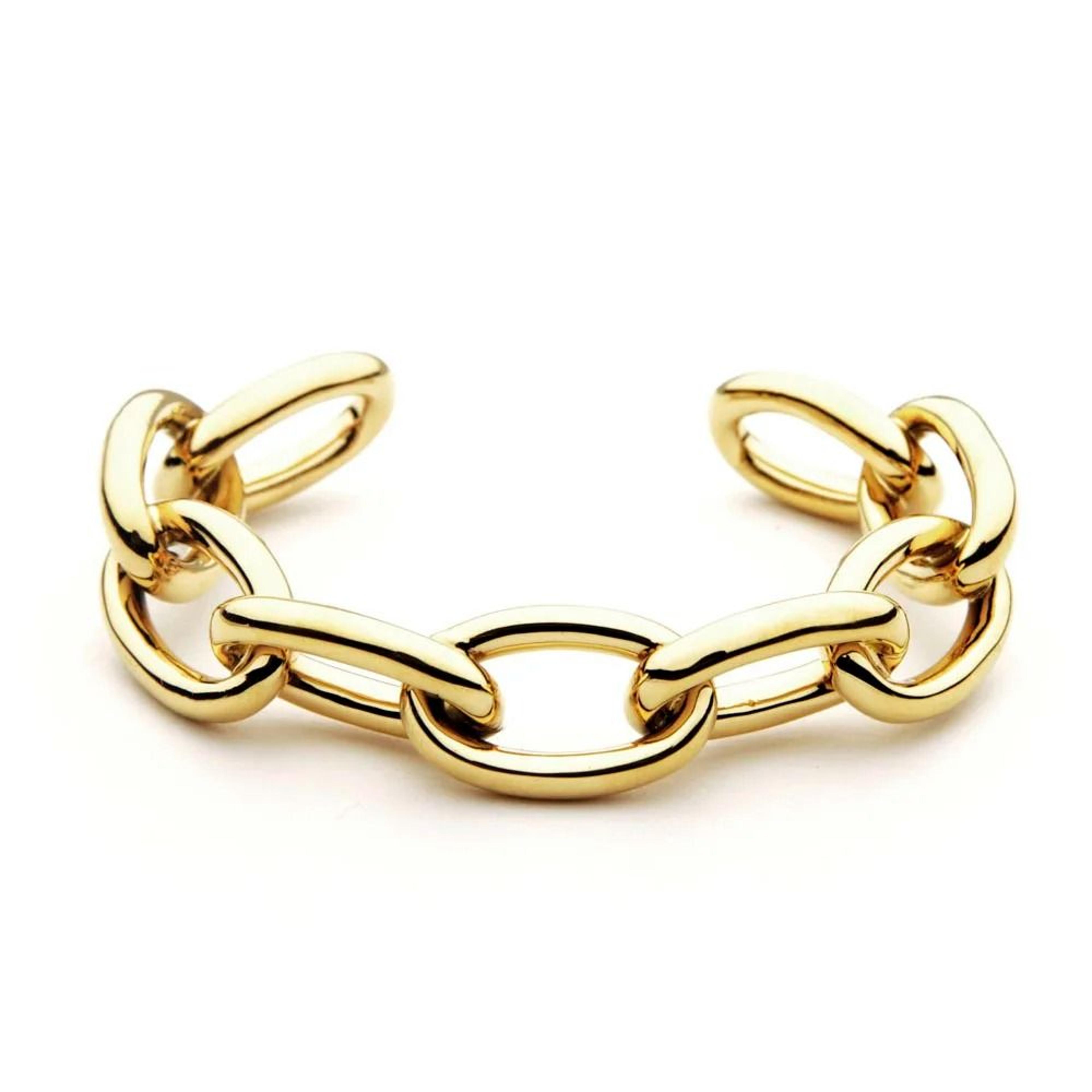 gold color chain cuff bracelet