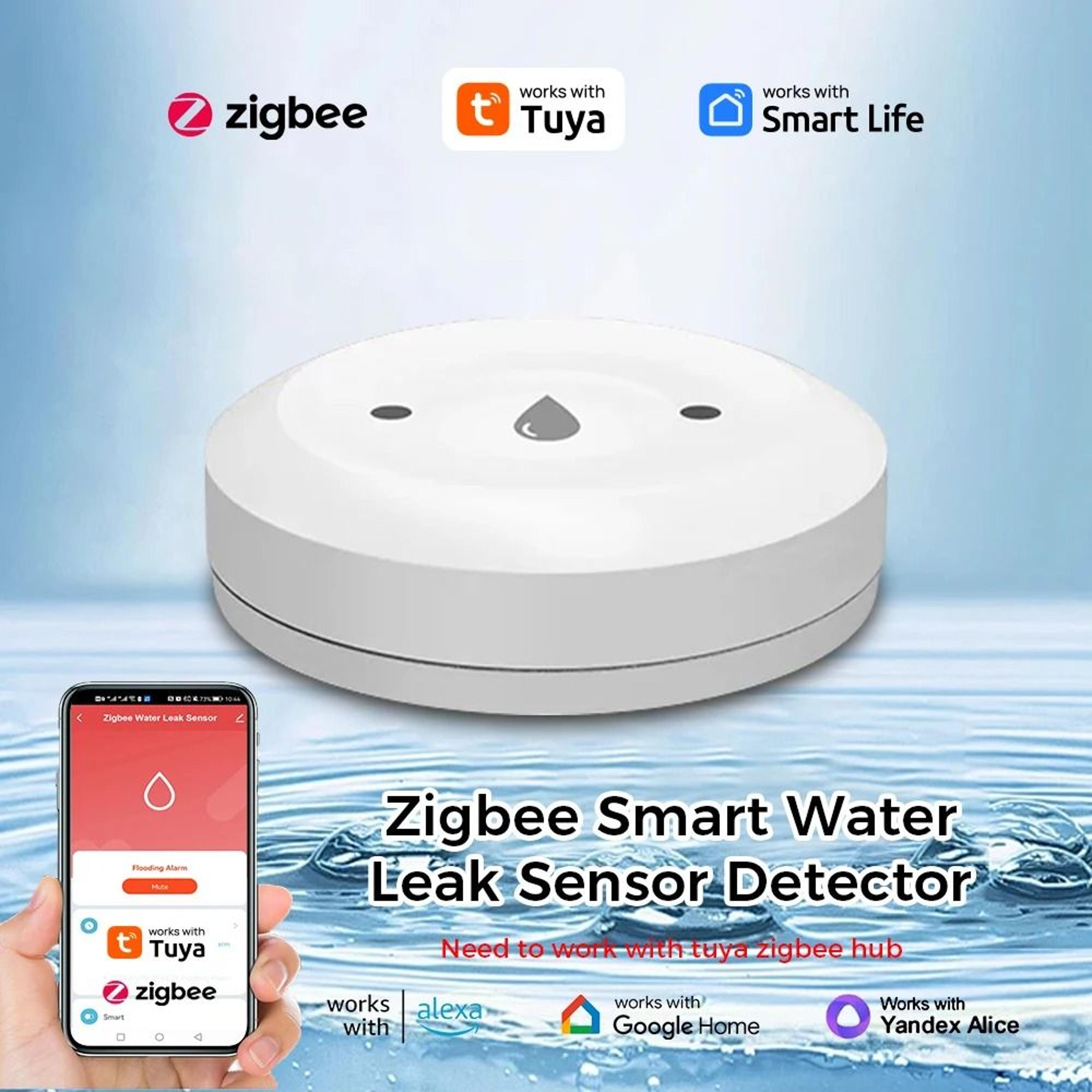 smart zigbee water leak detector