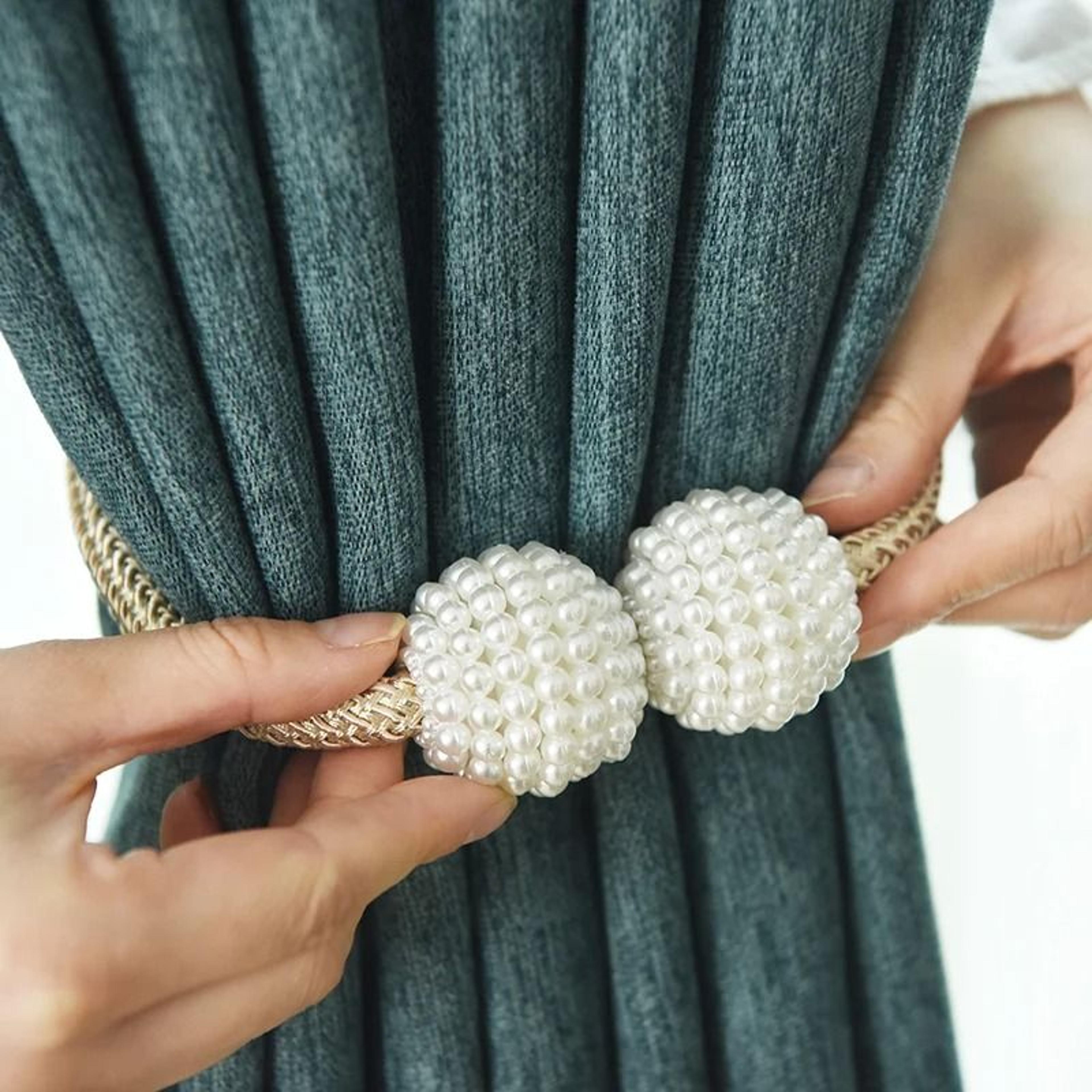 pearl magnetic curtain tieback