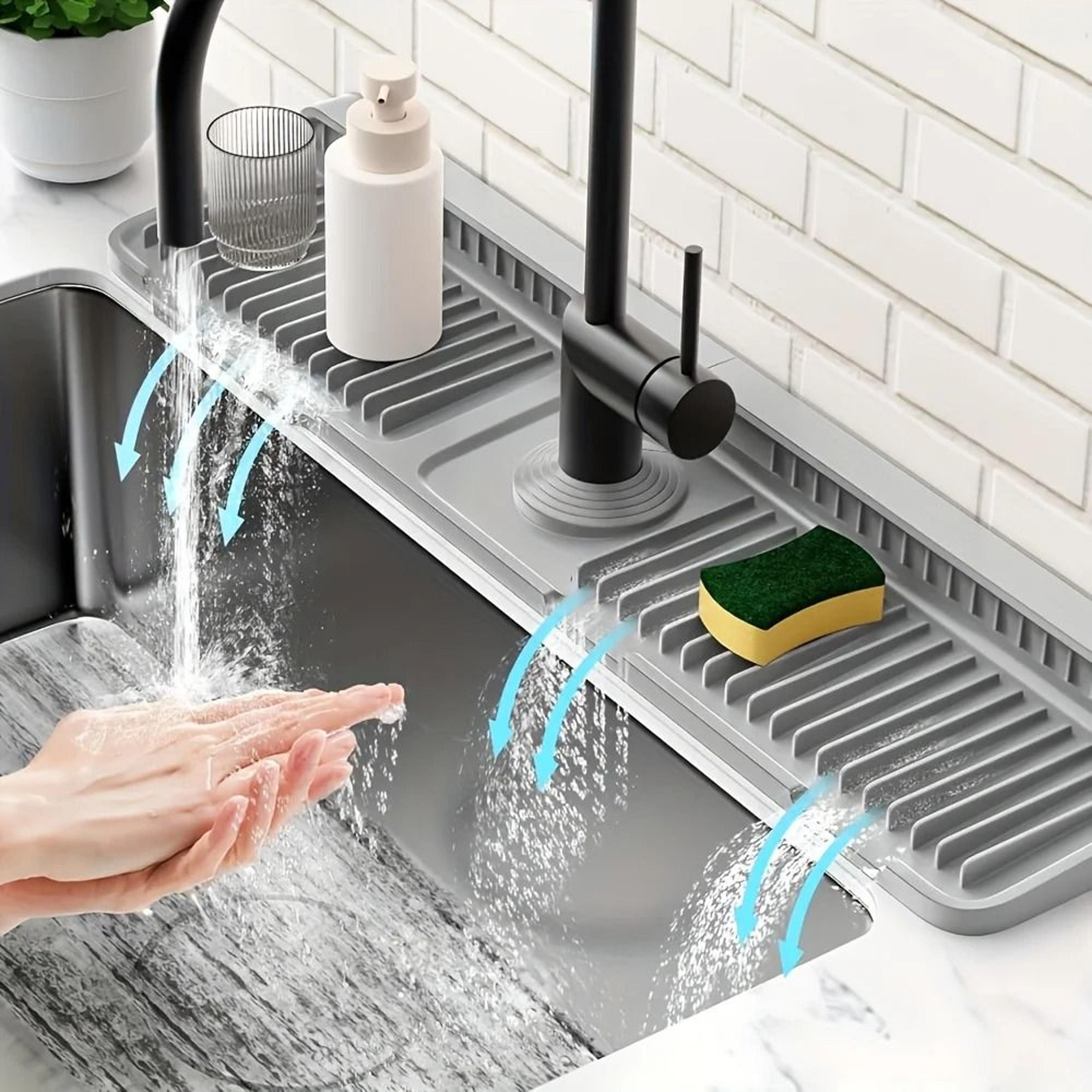 quick-dry anti-slip faucet splash pad & sink collector