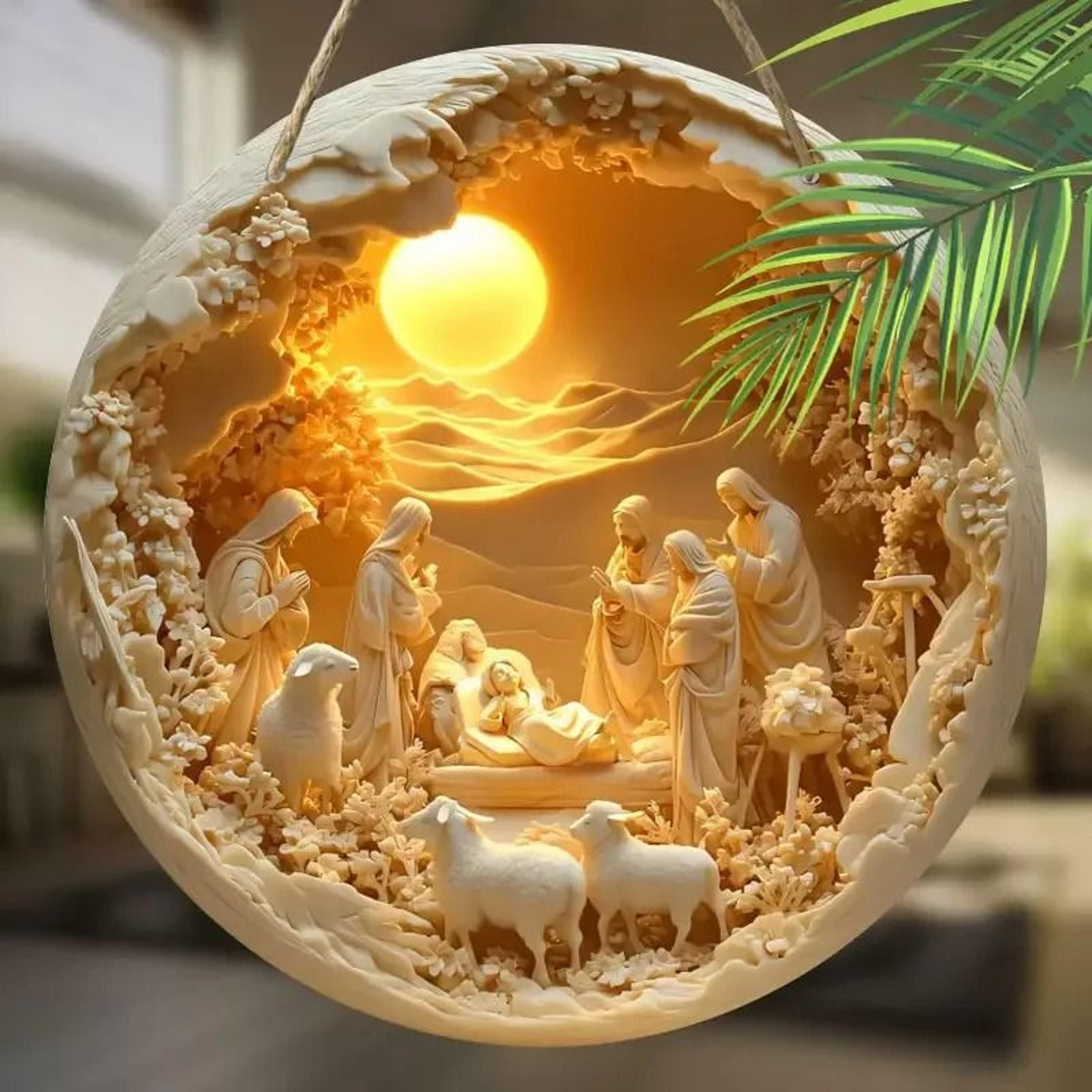 rustic farmhouse religious holiday table decor