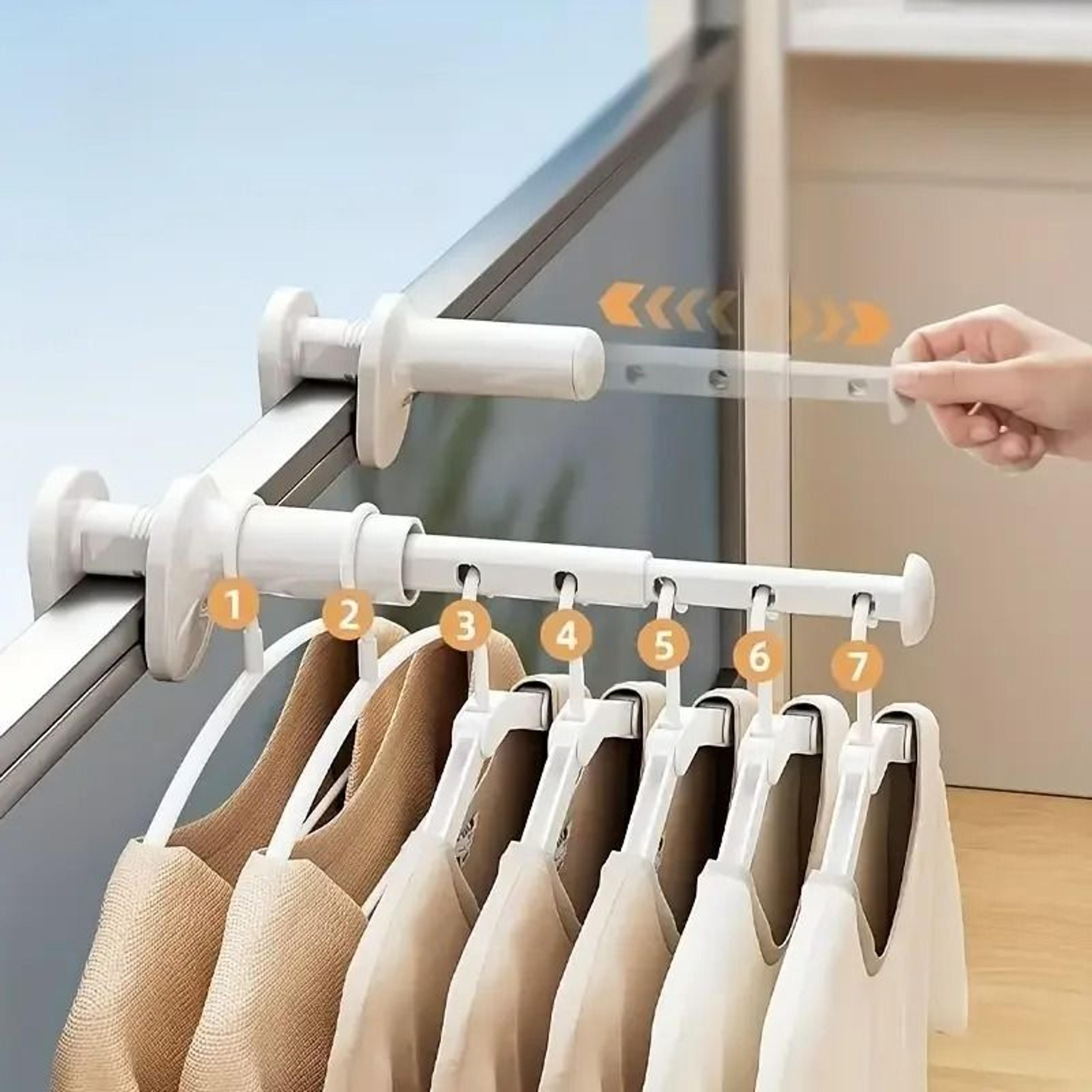 thickened portable folding hangers - extendable travel clothes drying rack