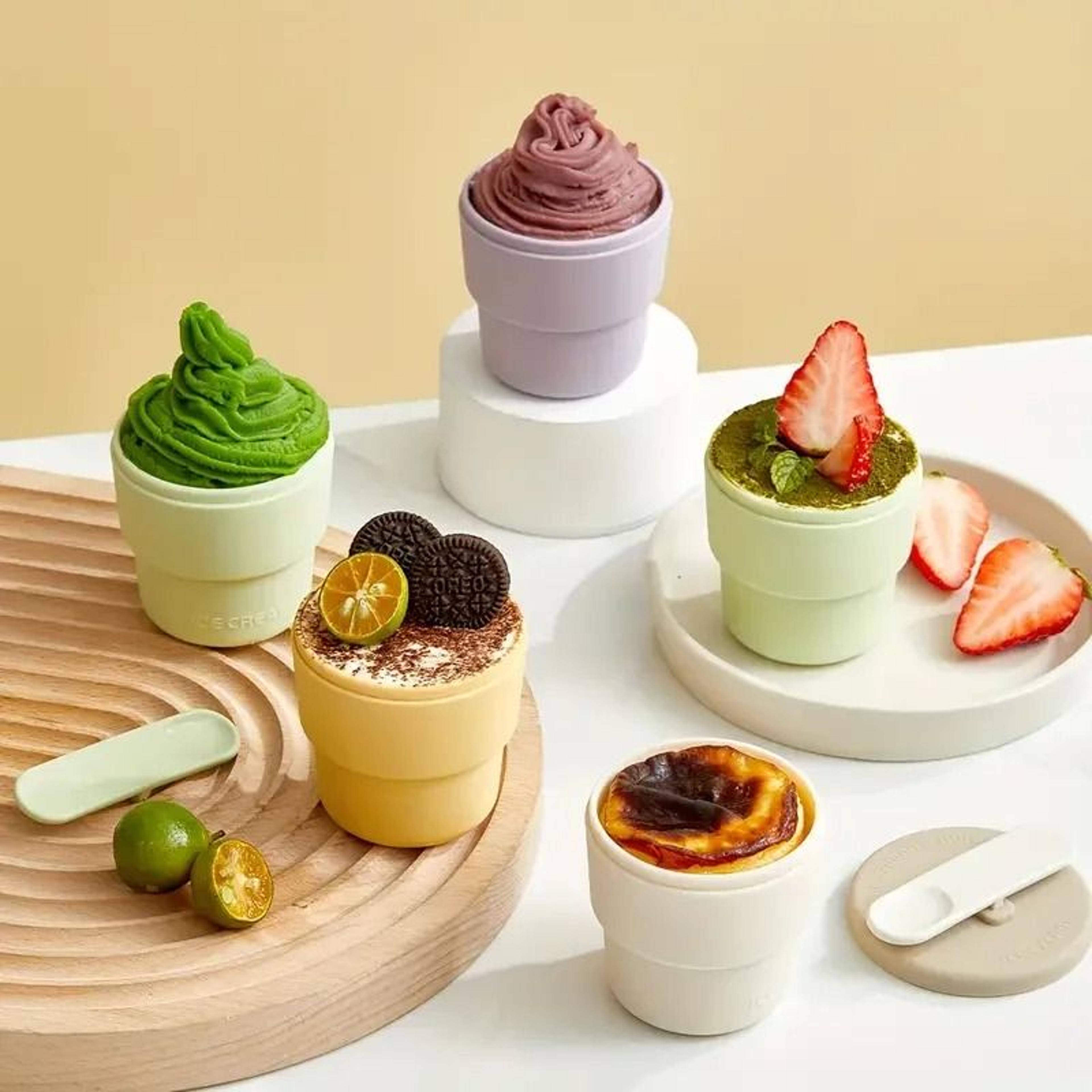 silicone ice cream cups – bpa-free, freezer & oven safe