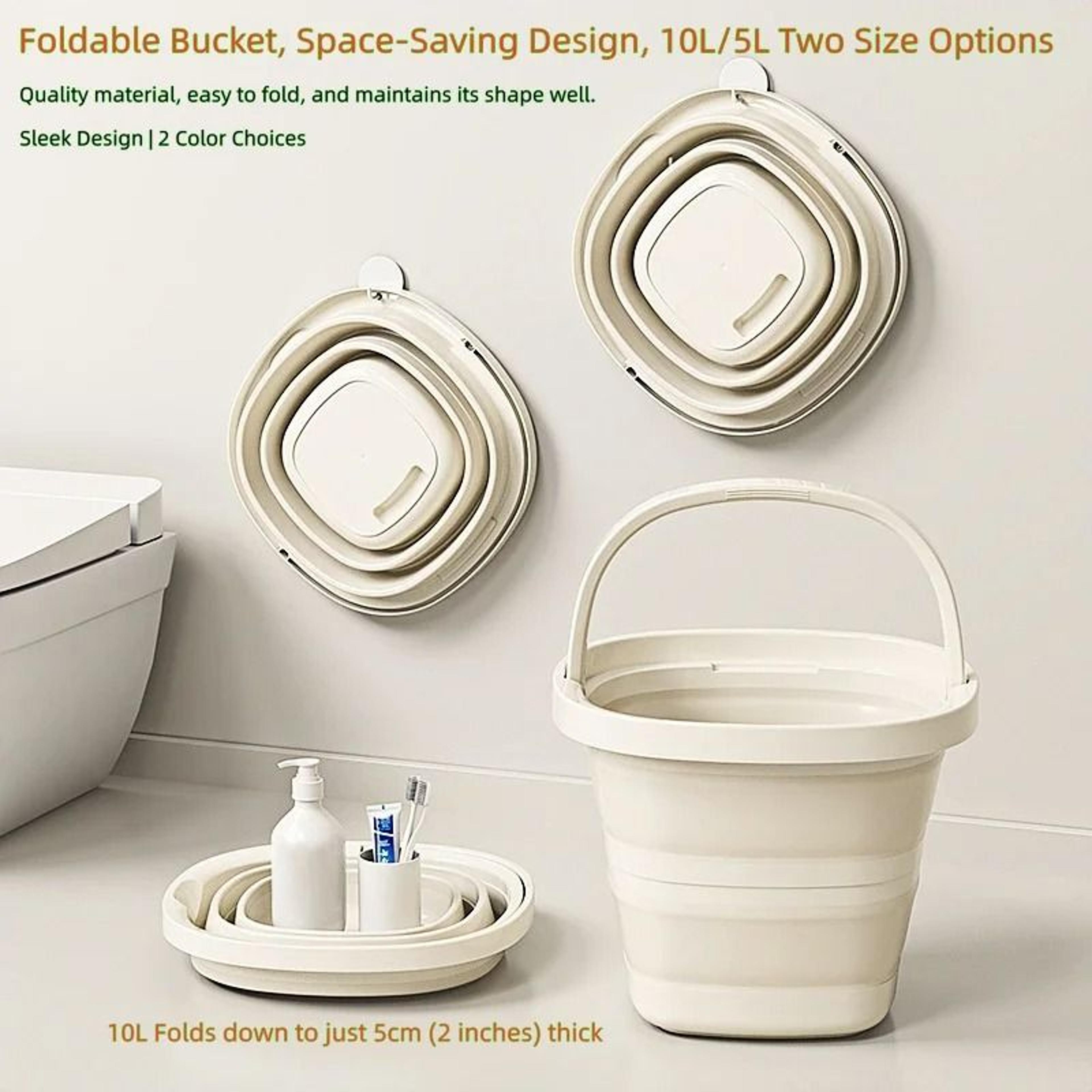 collapsible car wash bucket – ultra-flat design – high-capacity detailing tool