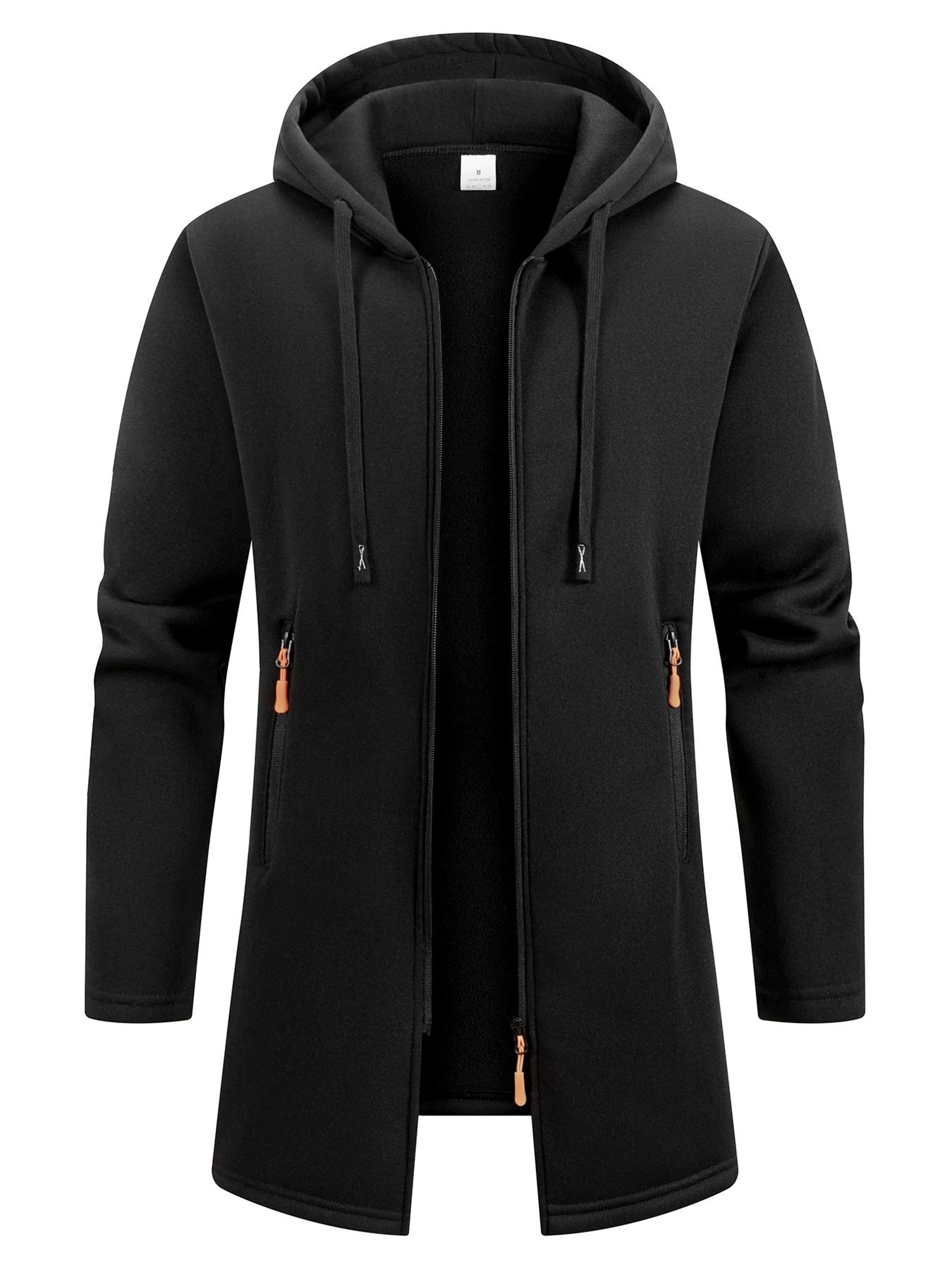 new streetwear mens long sleeve sweatshirt – oversized winter warm jacket coat