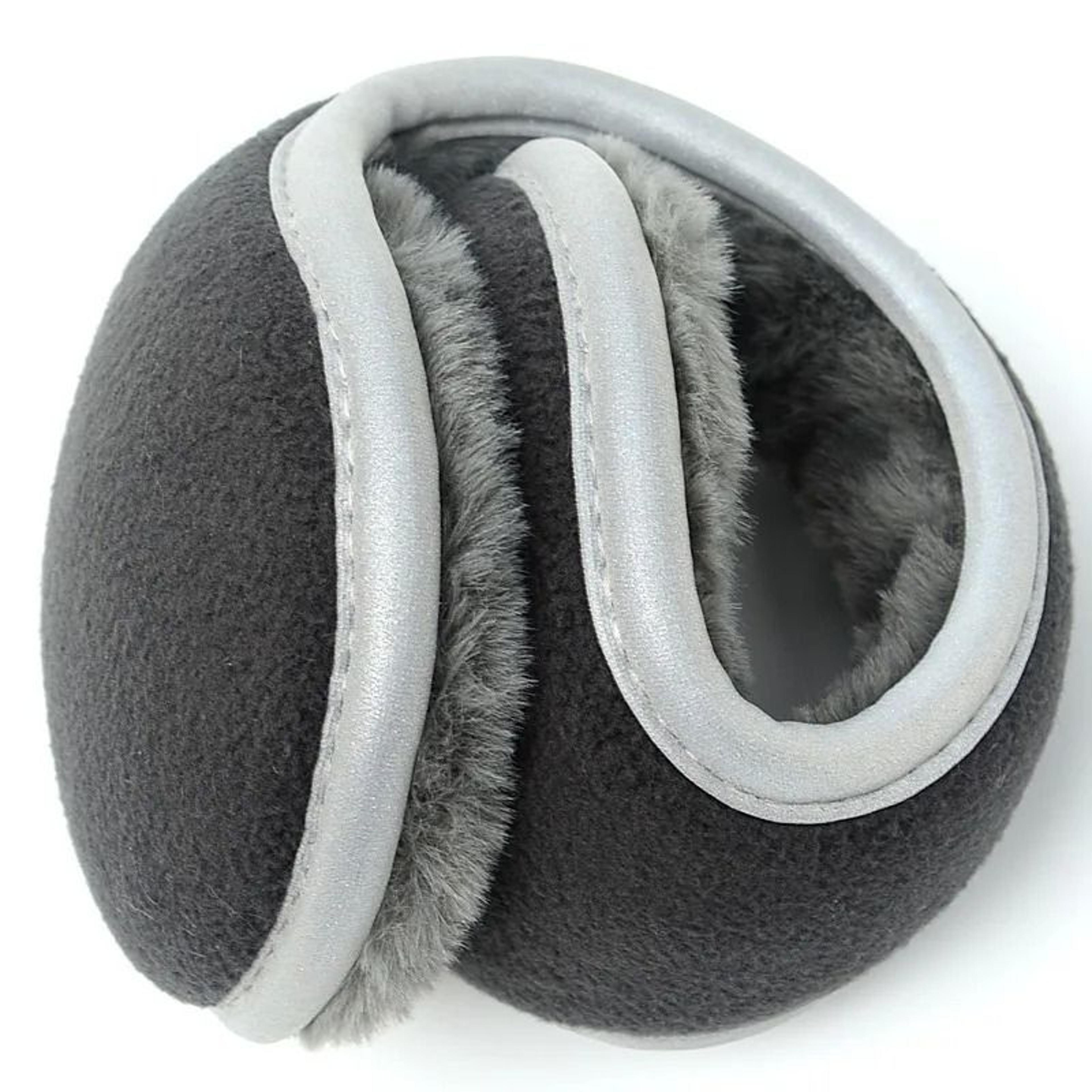 reflective foldable winter earmuffs – warm fleece ear covers for men and women