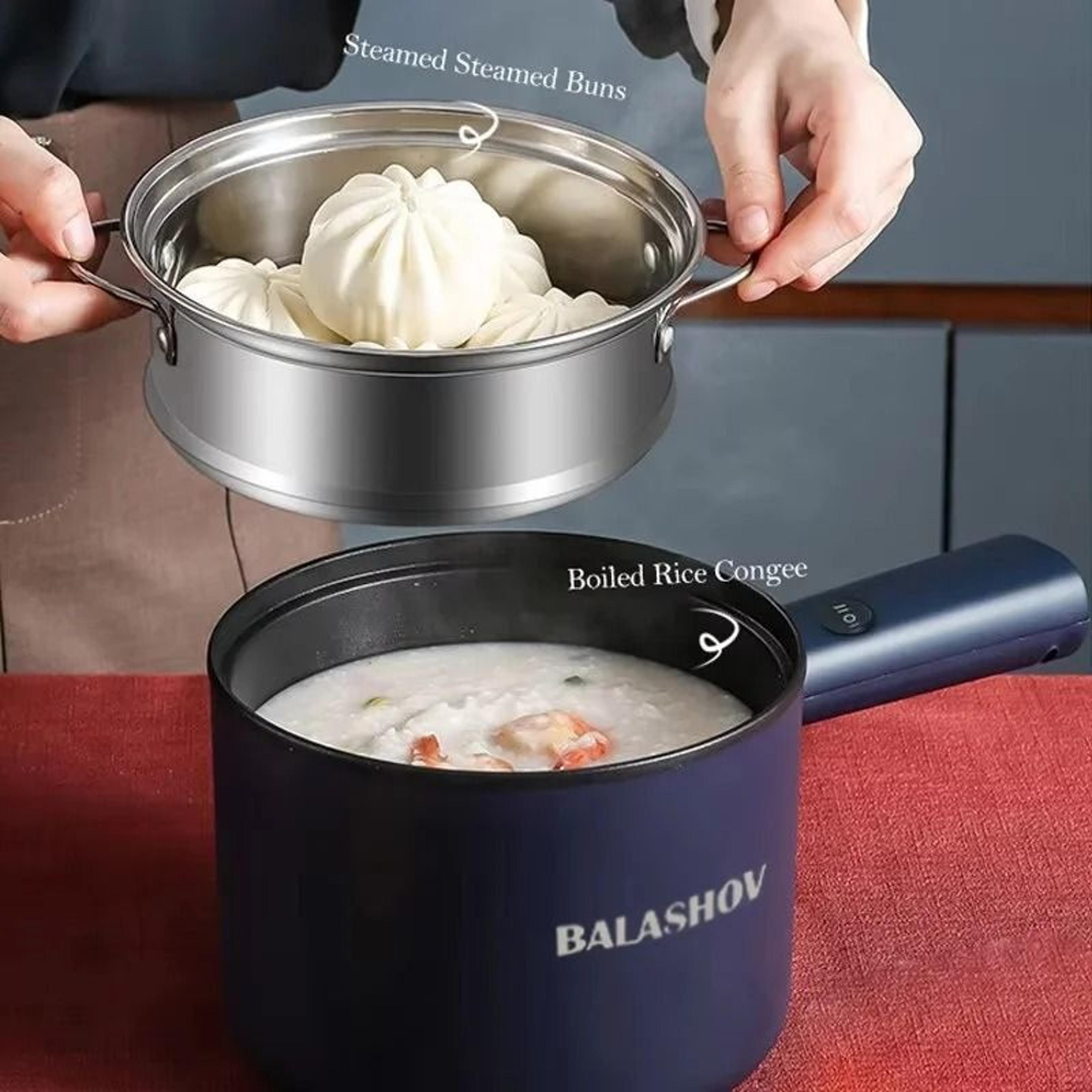 multifunction electric cooker – compact non-stick hot pot for dormitory and home use