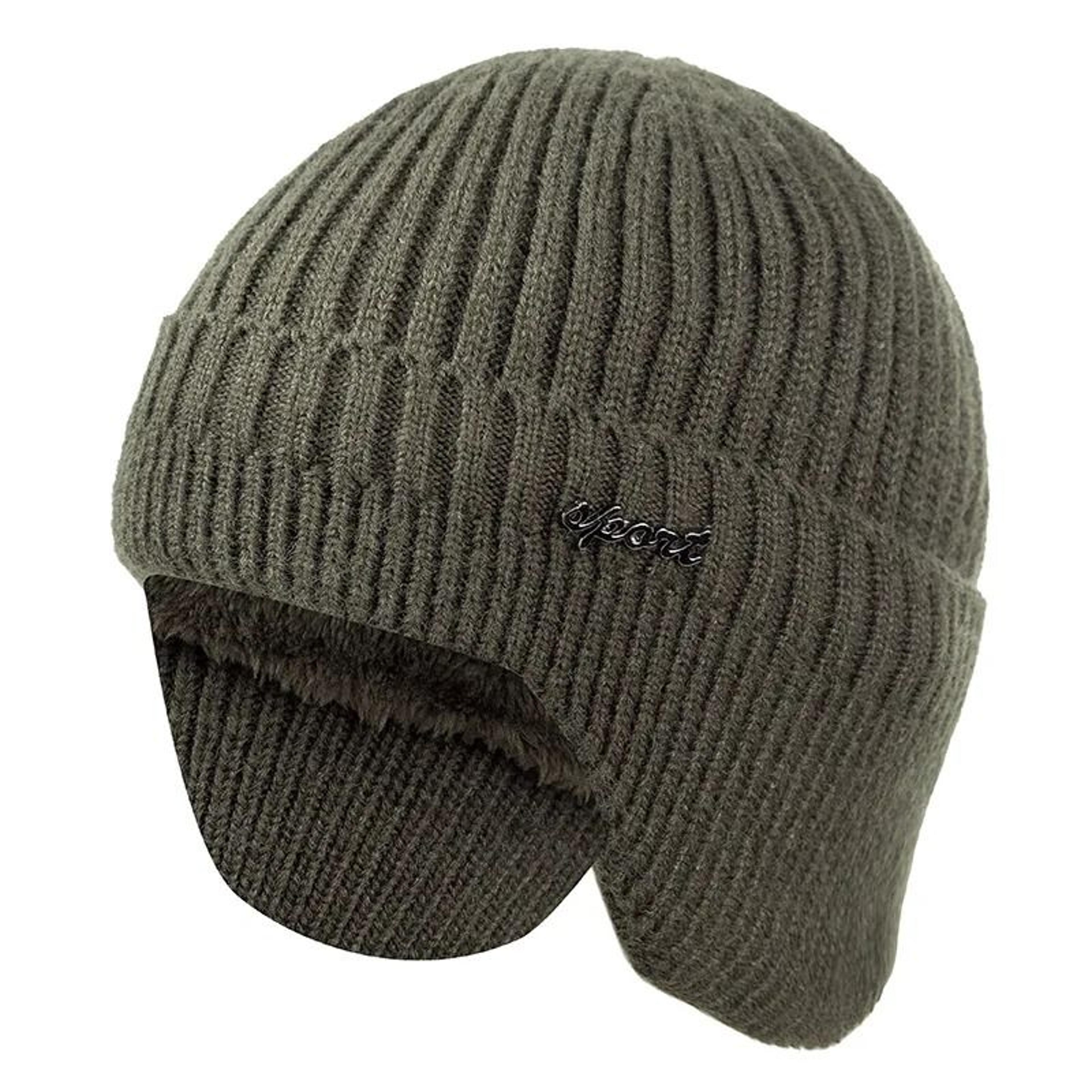 thermal knit earflap beanie – stylish winter hat with integrated ear protection