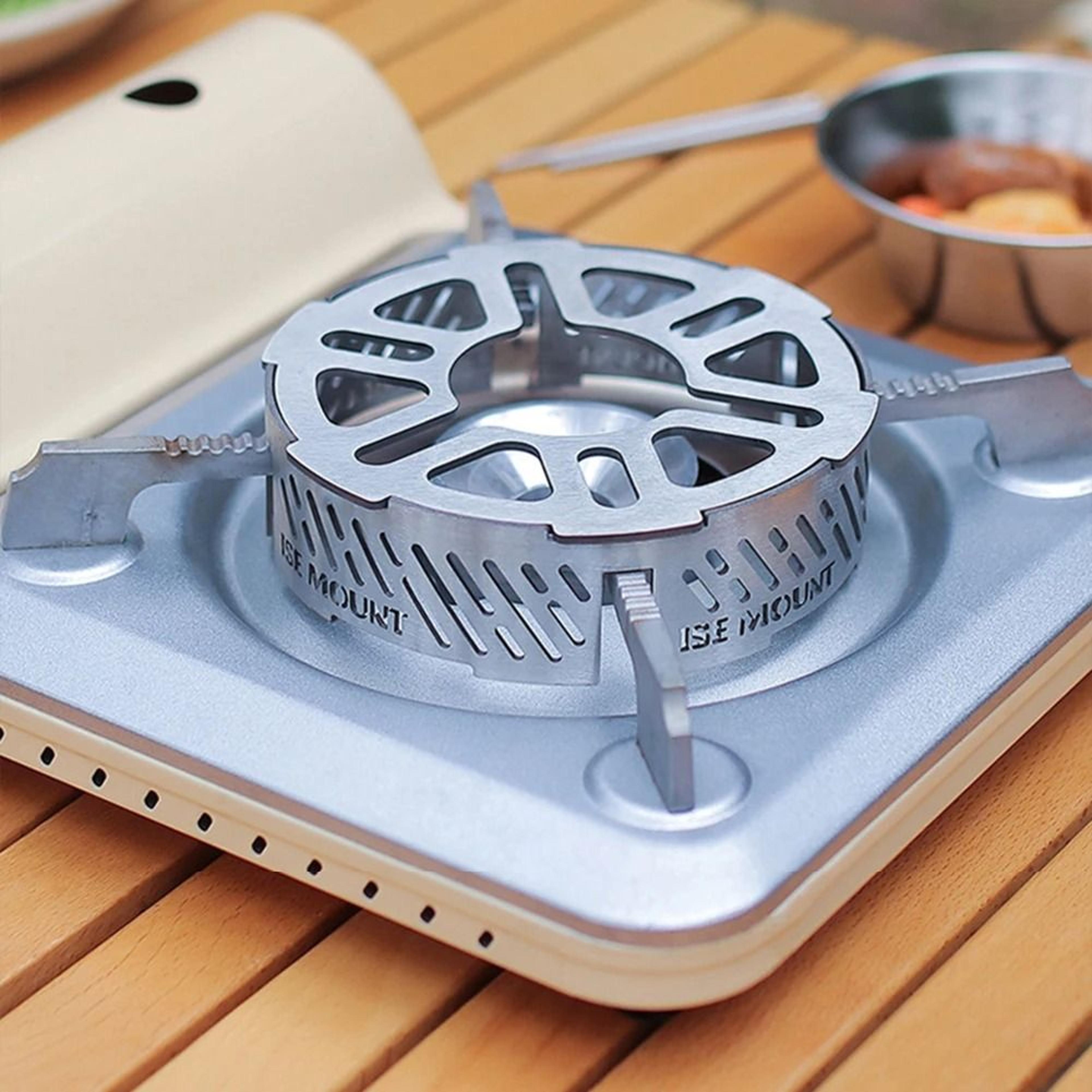 stainless steel gas stove windshield – high-temperature resistant windproof ring for camping & picnics