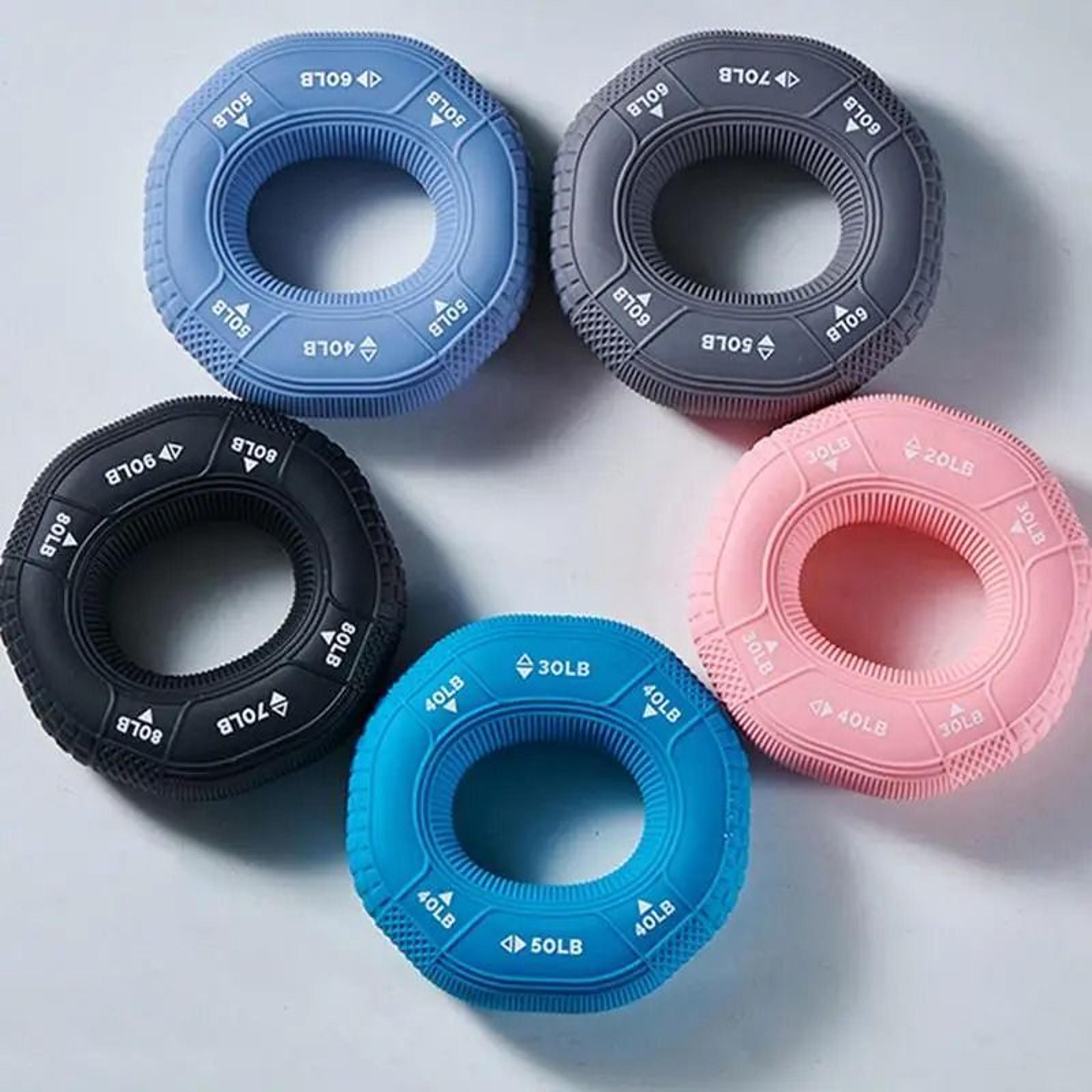 silicone adjustable hand grip – multi-level finger gripping ring & forearm trainer
