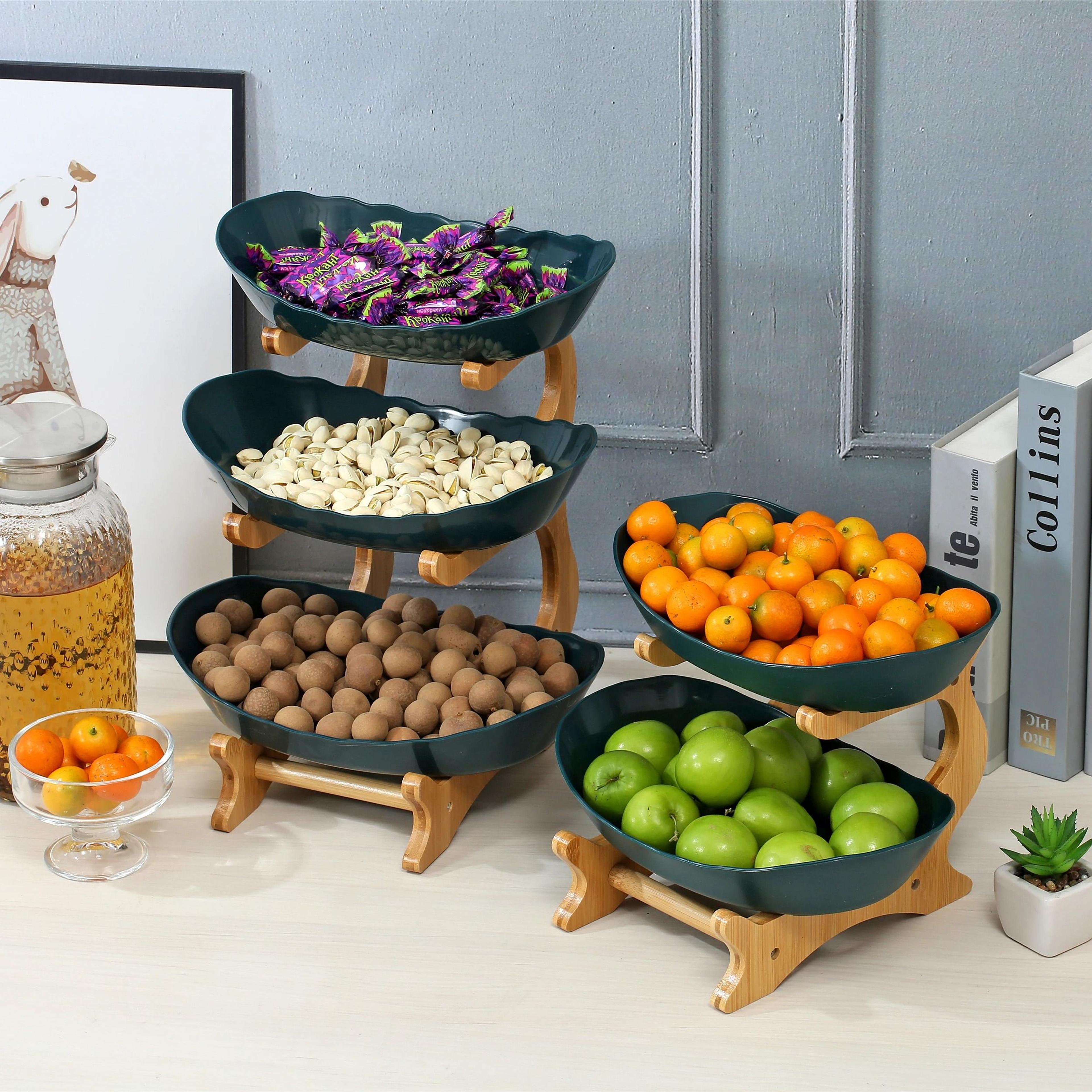 elegant multi-layer fruit plate – creative modern snack dish & cake stand
