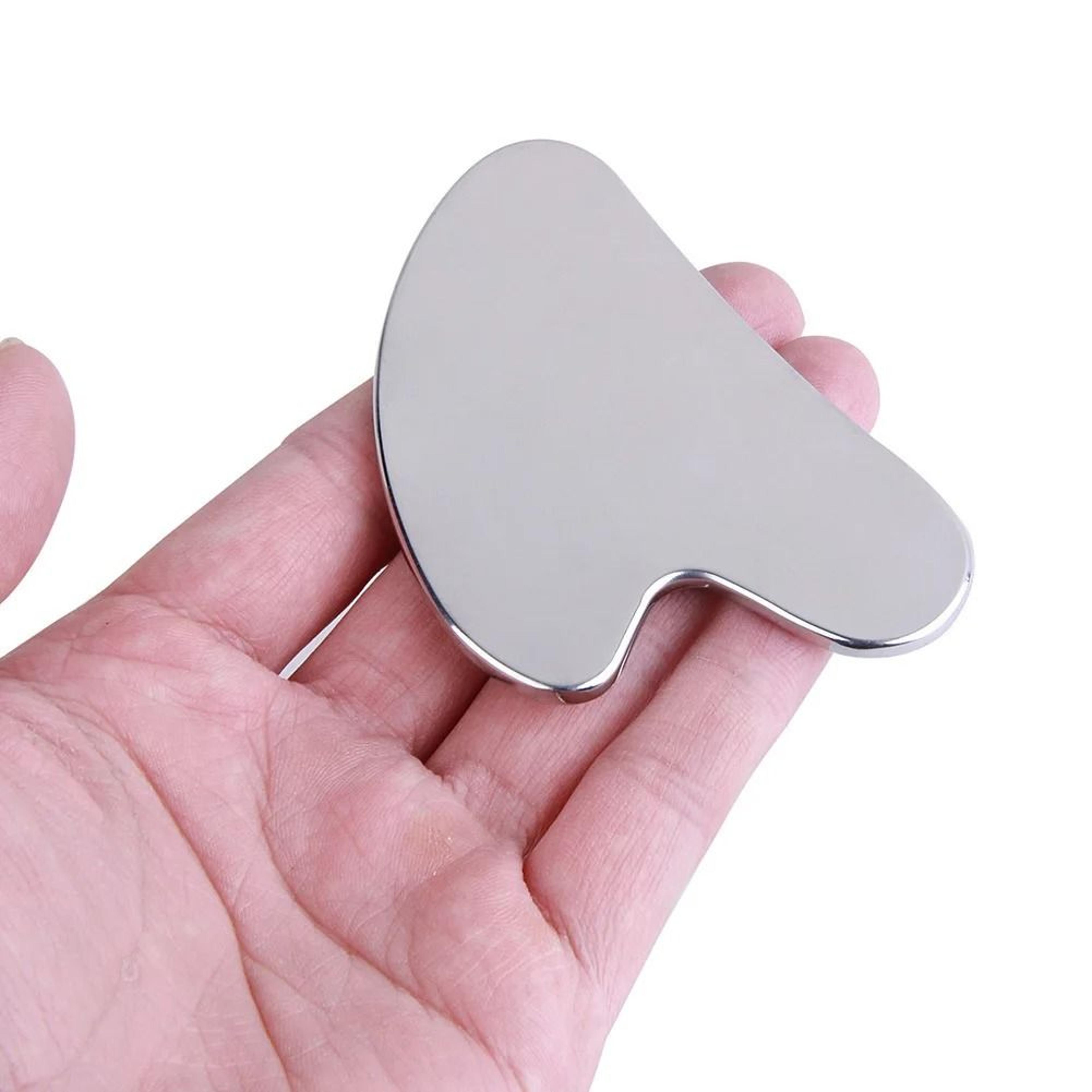 stainless steel gua sha scraper – premium facial & body massager