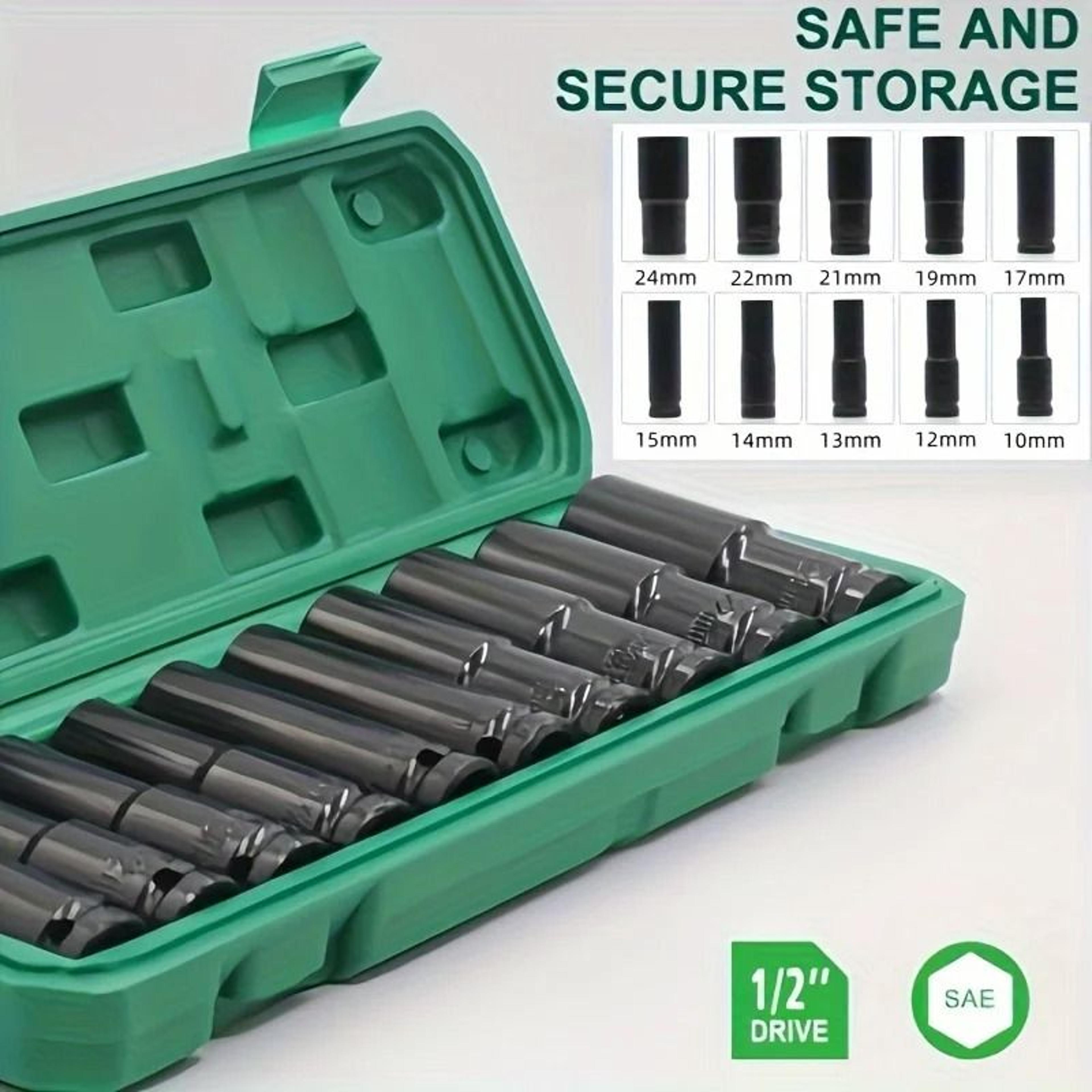 drive metric impact socket set – heavy-duty deep universal socket set for pneumatic tools