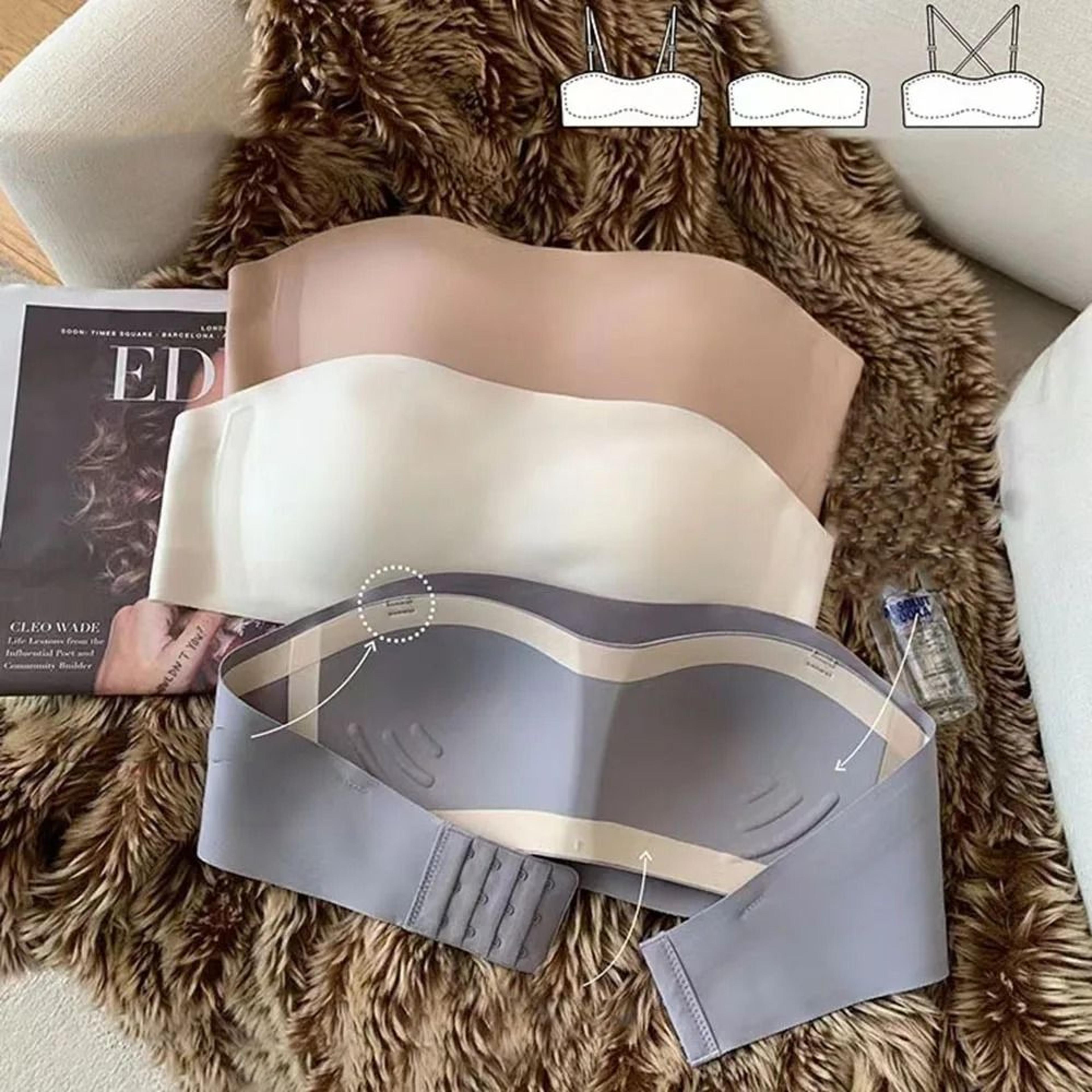 professional seamless tube top bra – wireless strapless push-up lingerie with anti-slip technology
