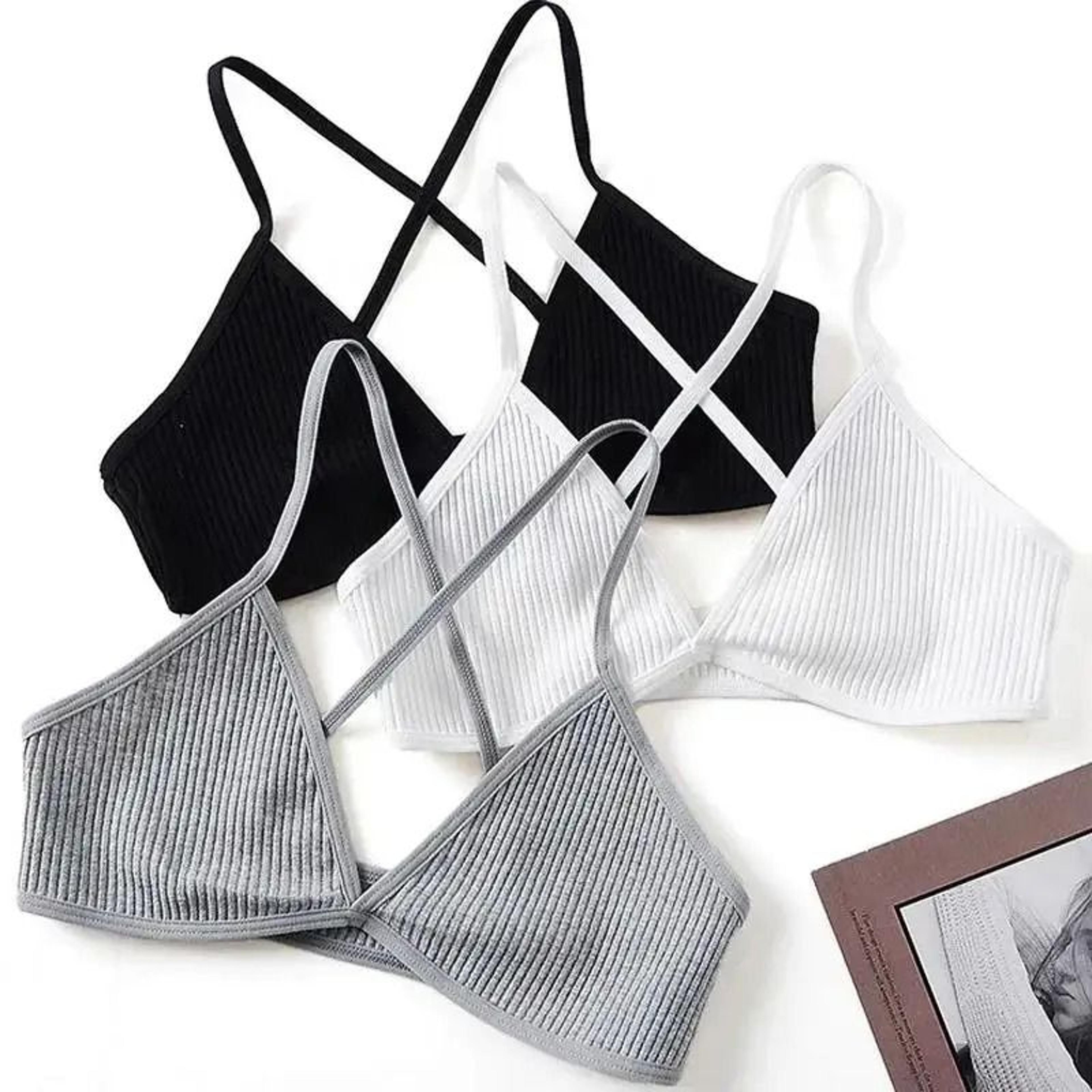 seamless deep-v triangle bralette