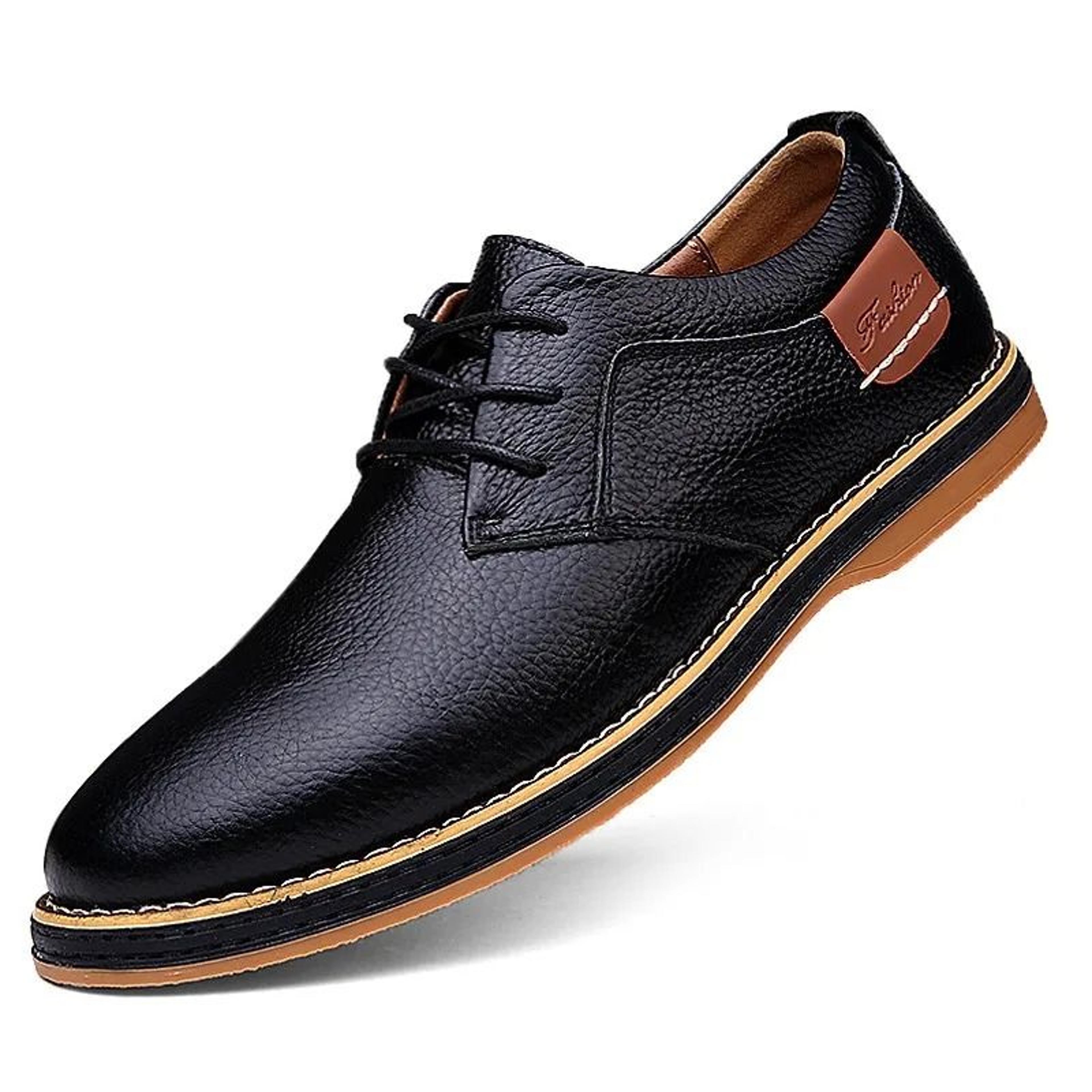 mens genuine leather brogue oxford dress shoes