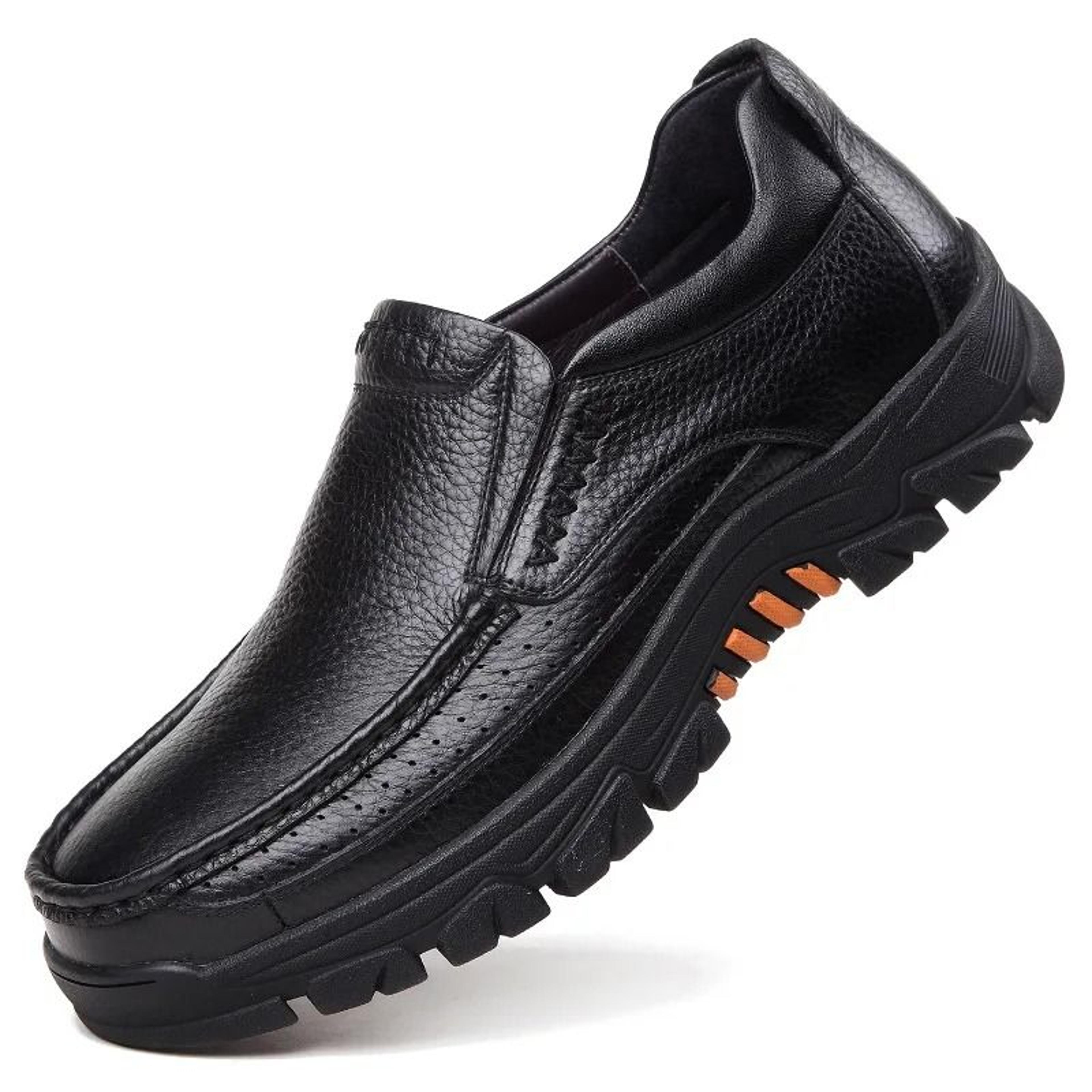 gemini said 100% genuine leather thick sole loafers