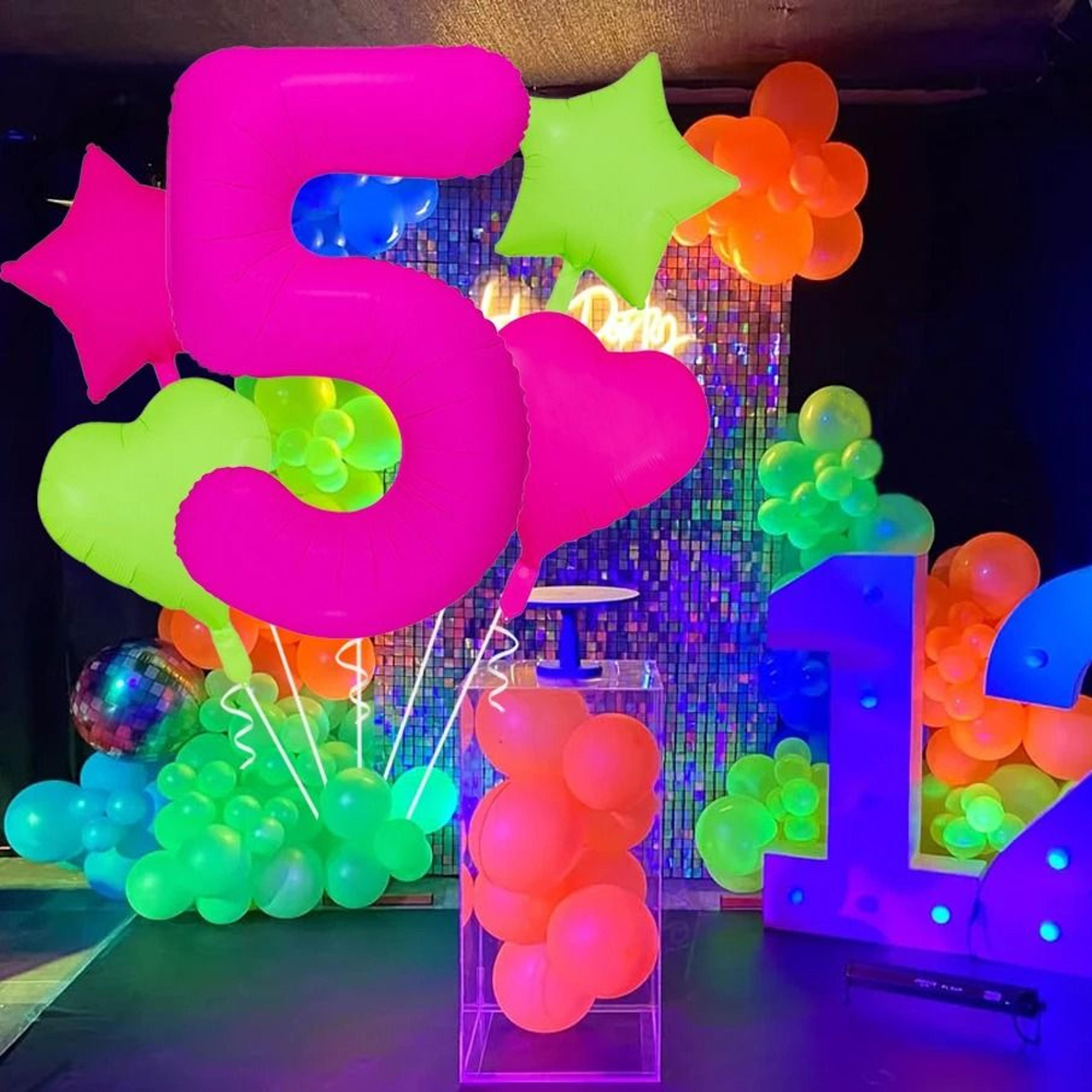 neon fluorescent digital balloon set