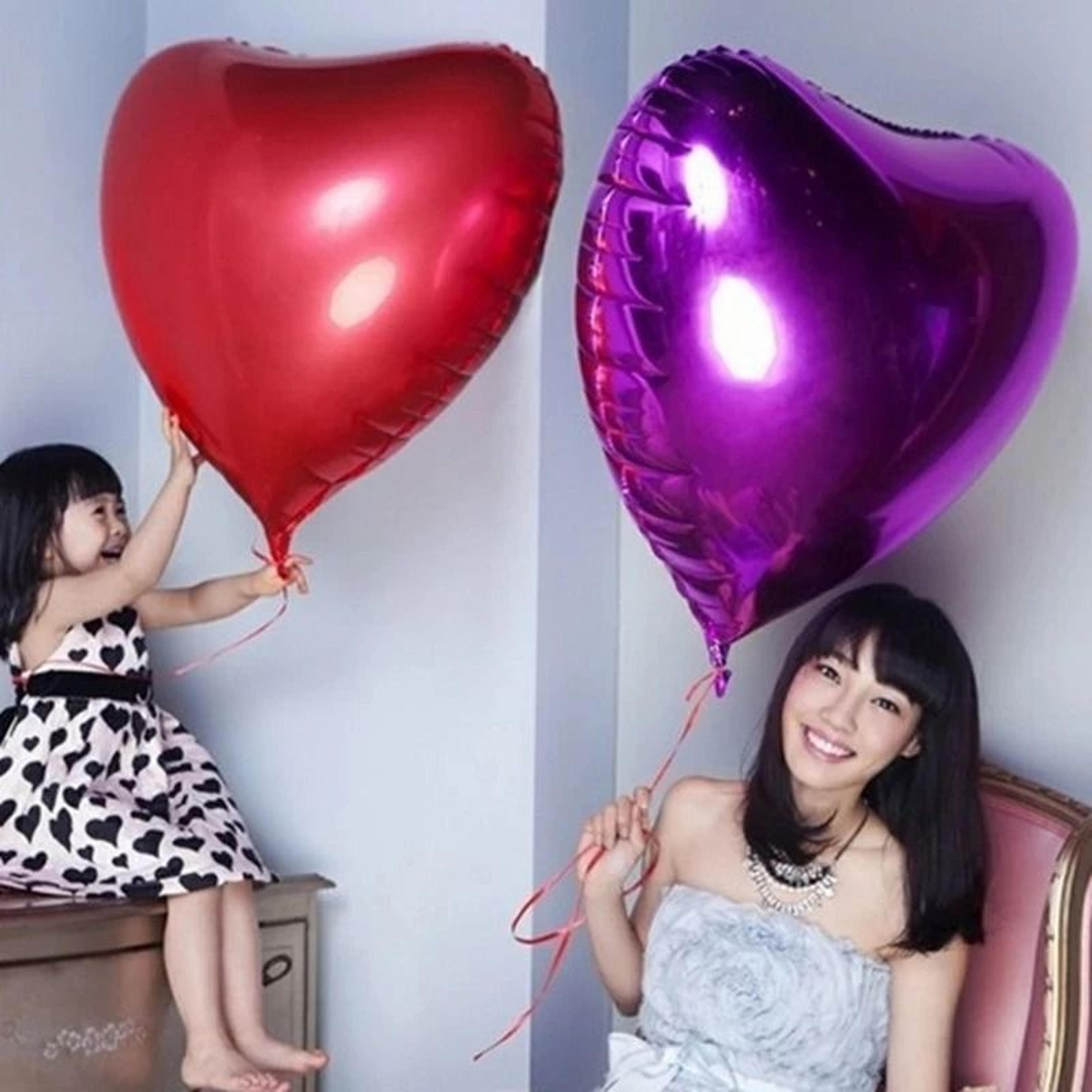 big 30-inch heart foil balloons