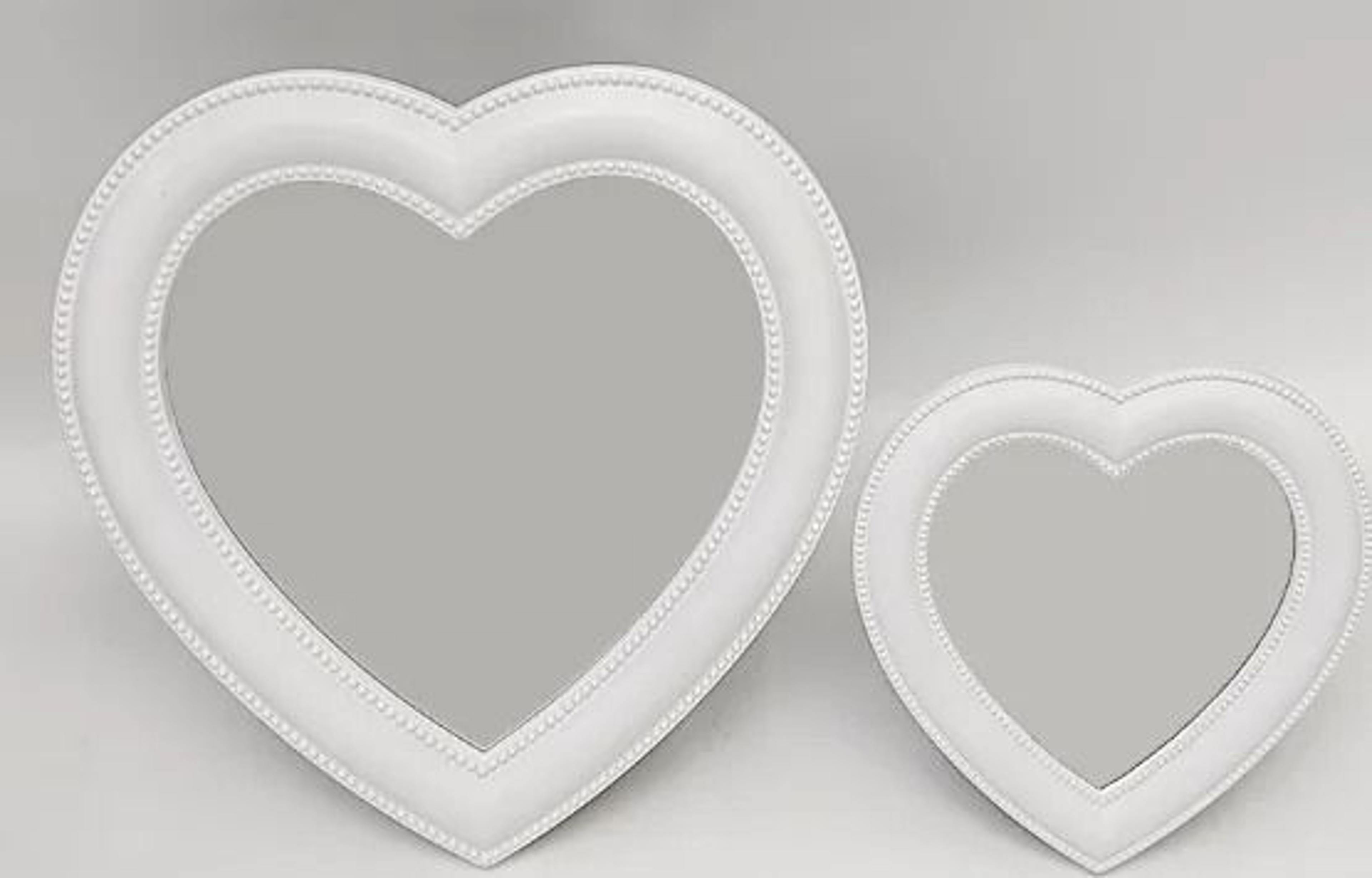 elegant heart-shaped silhouette vanity mirror