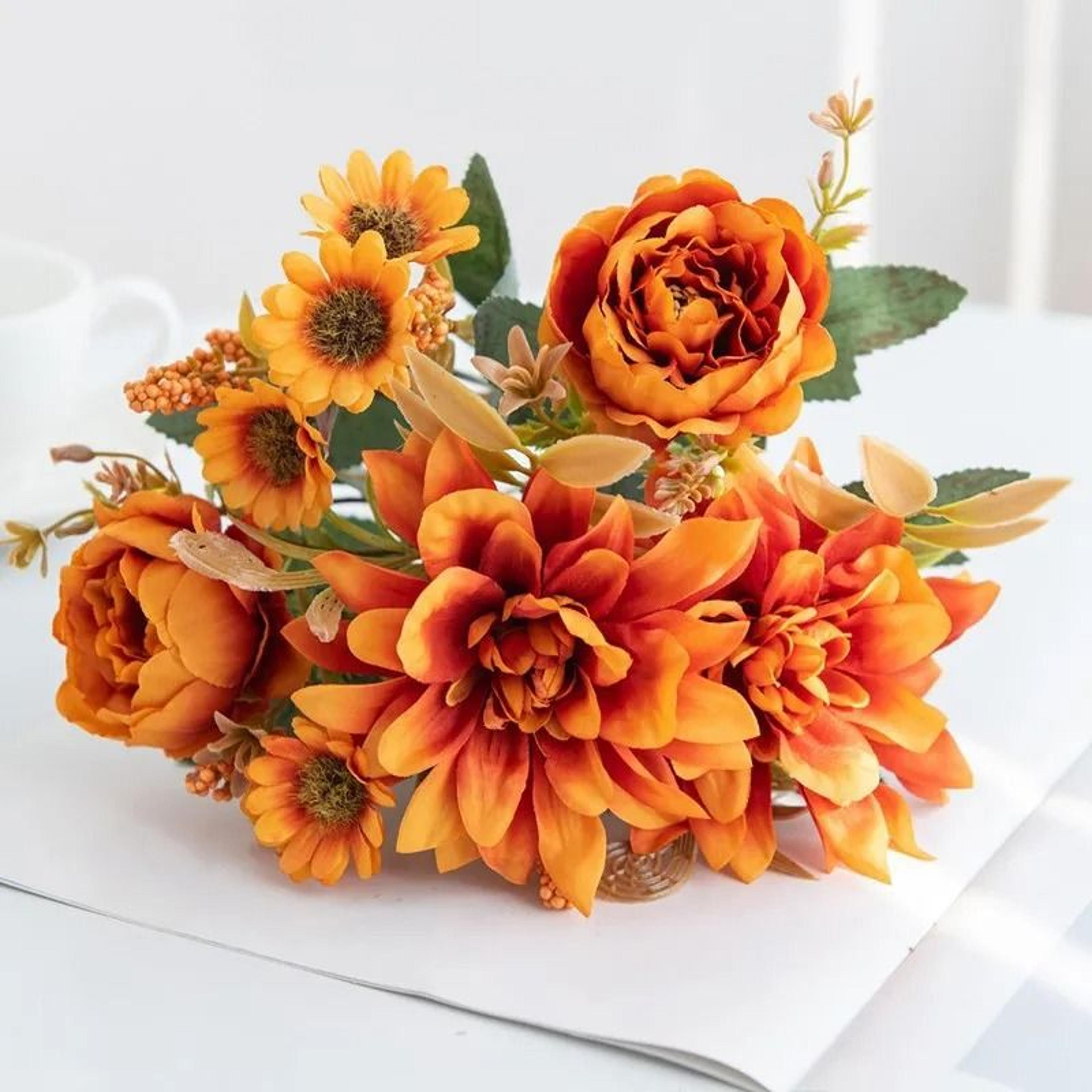 heritage silk dahlia & daisy festival stem