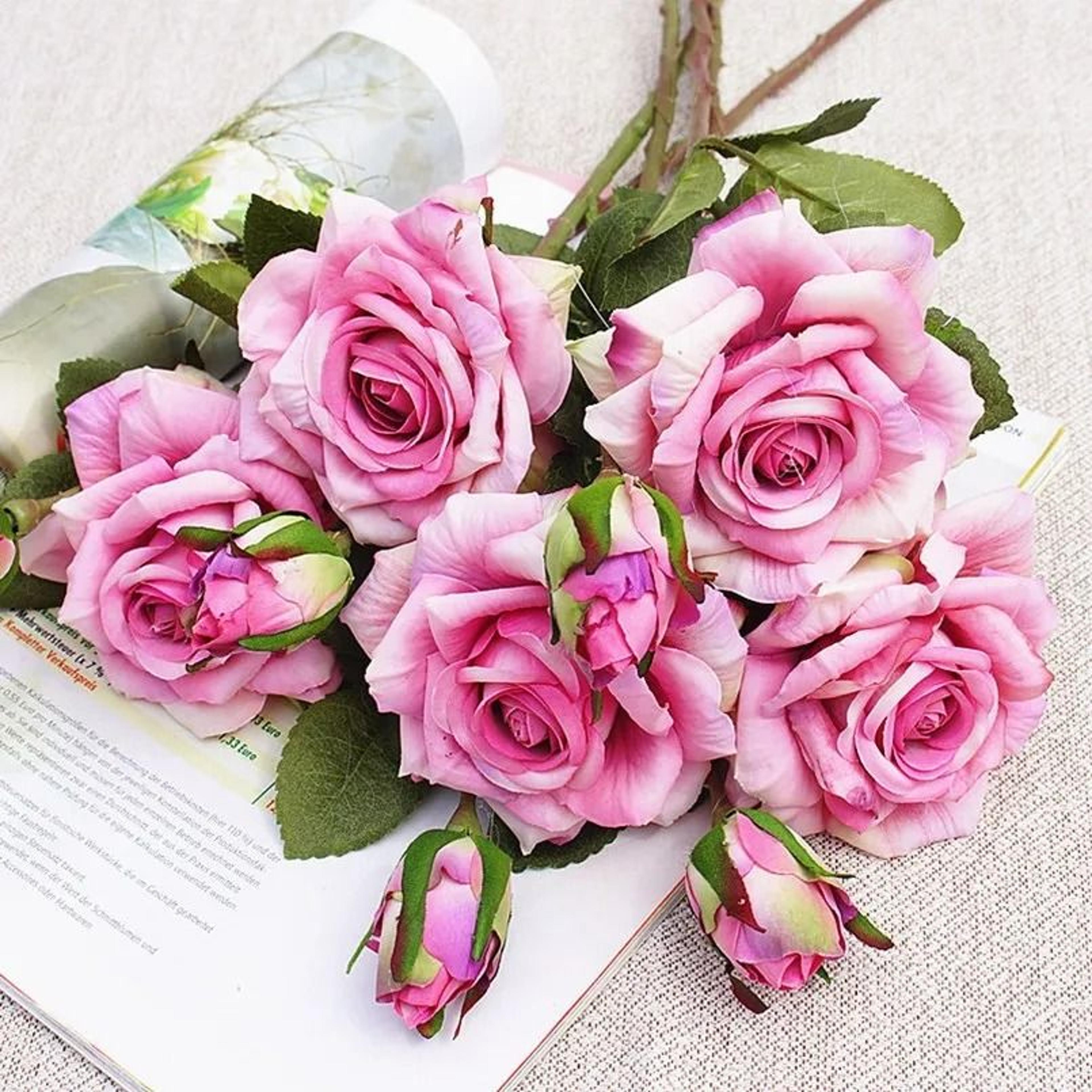 heritage retro silk rose branch