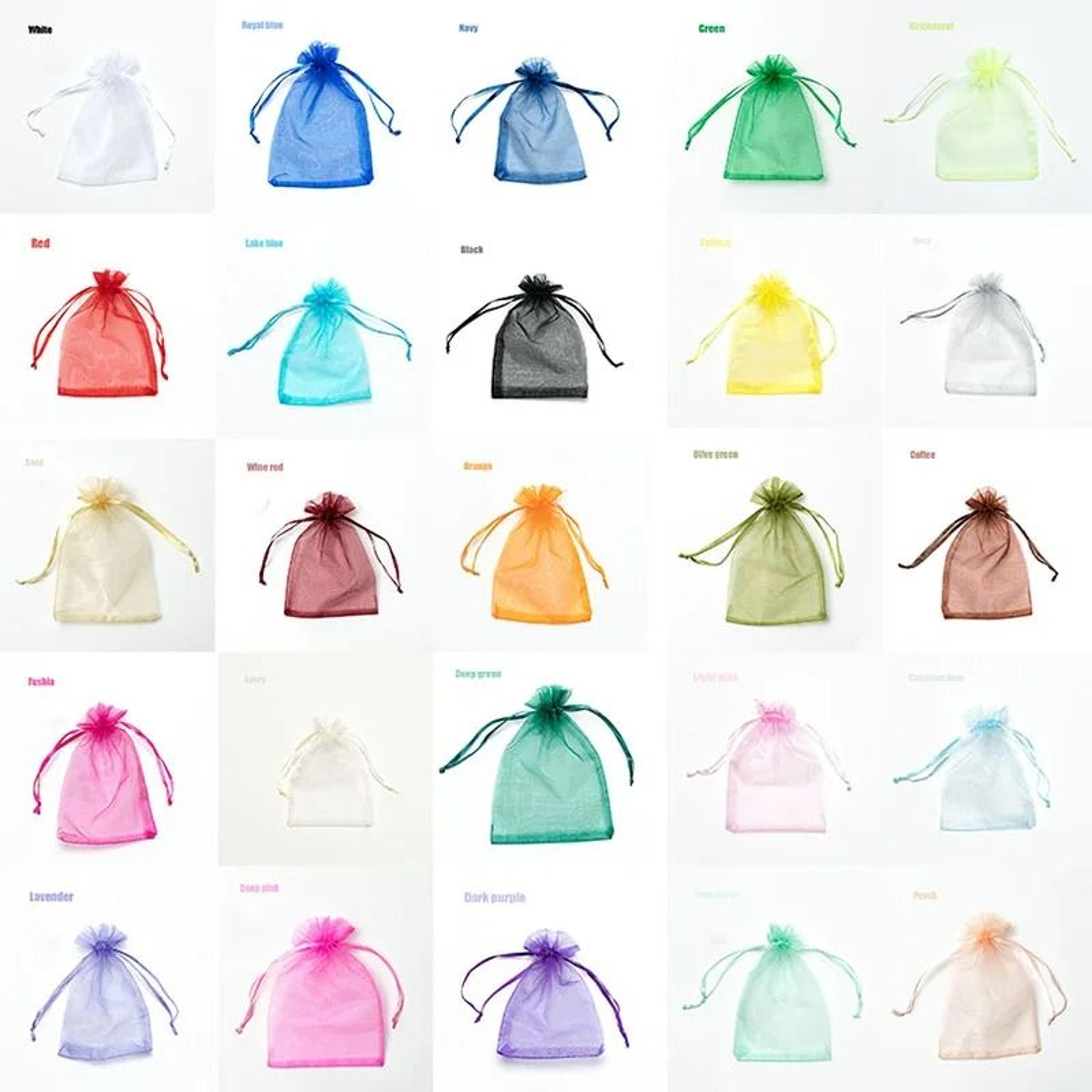 drawable organza gift bags – transparent jewelry & wedding pouches