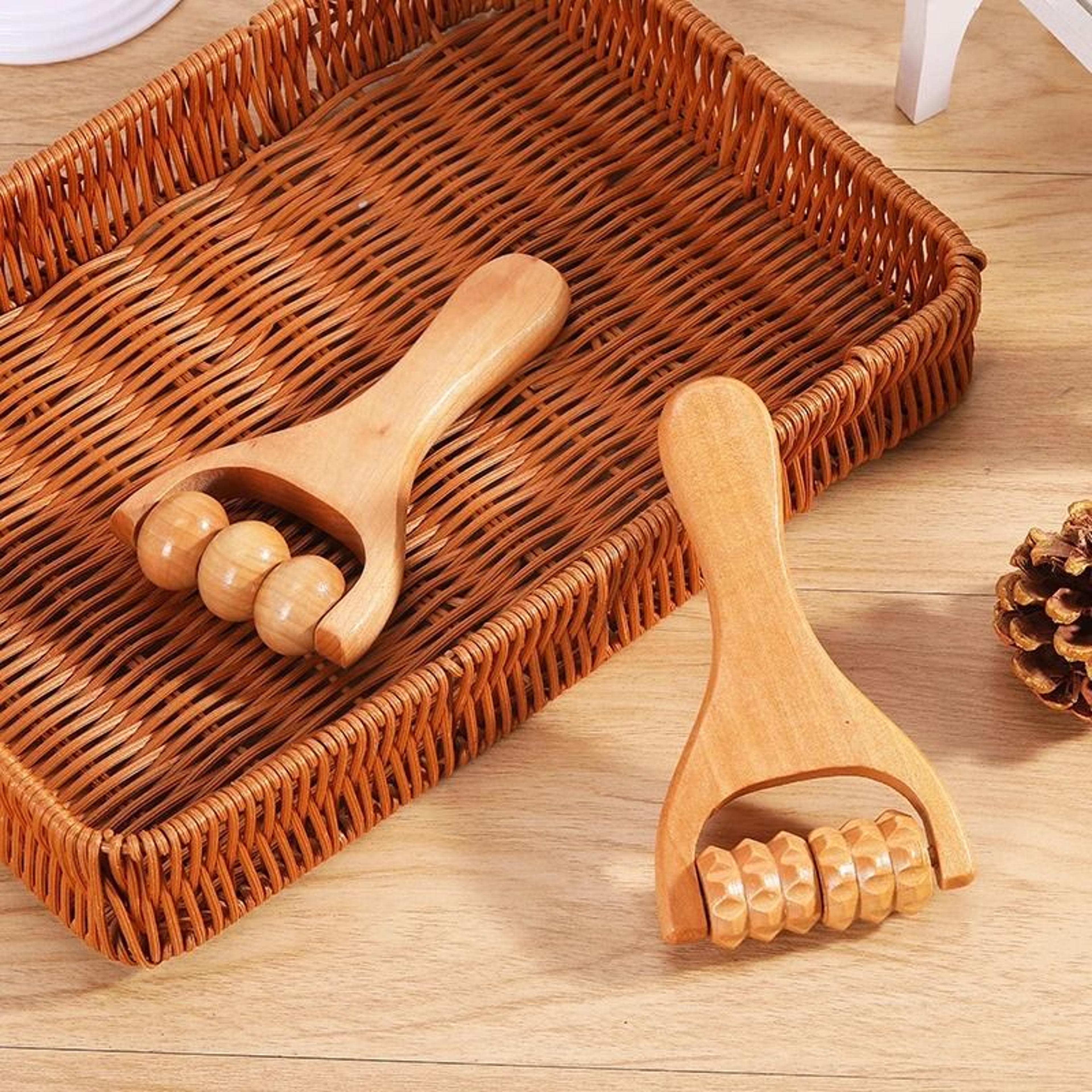 wooden roller massager – universal handheld relief tool