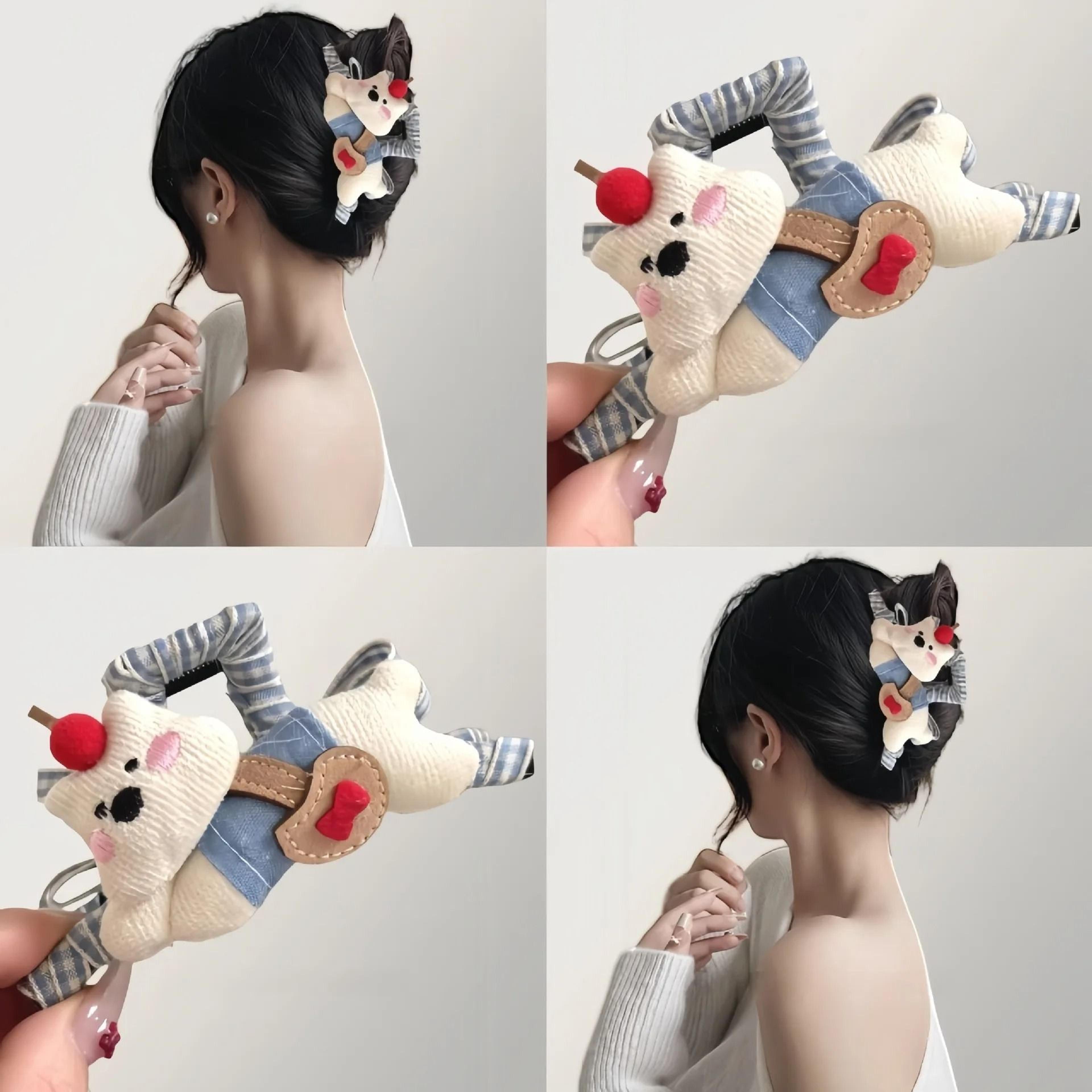 cute cartoon dog claw clips – sweet style hair accessory