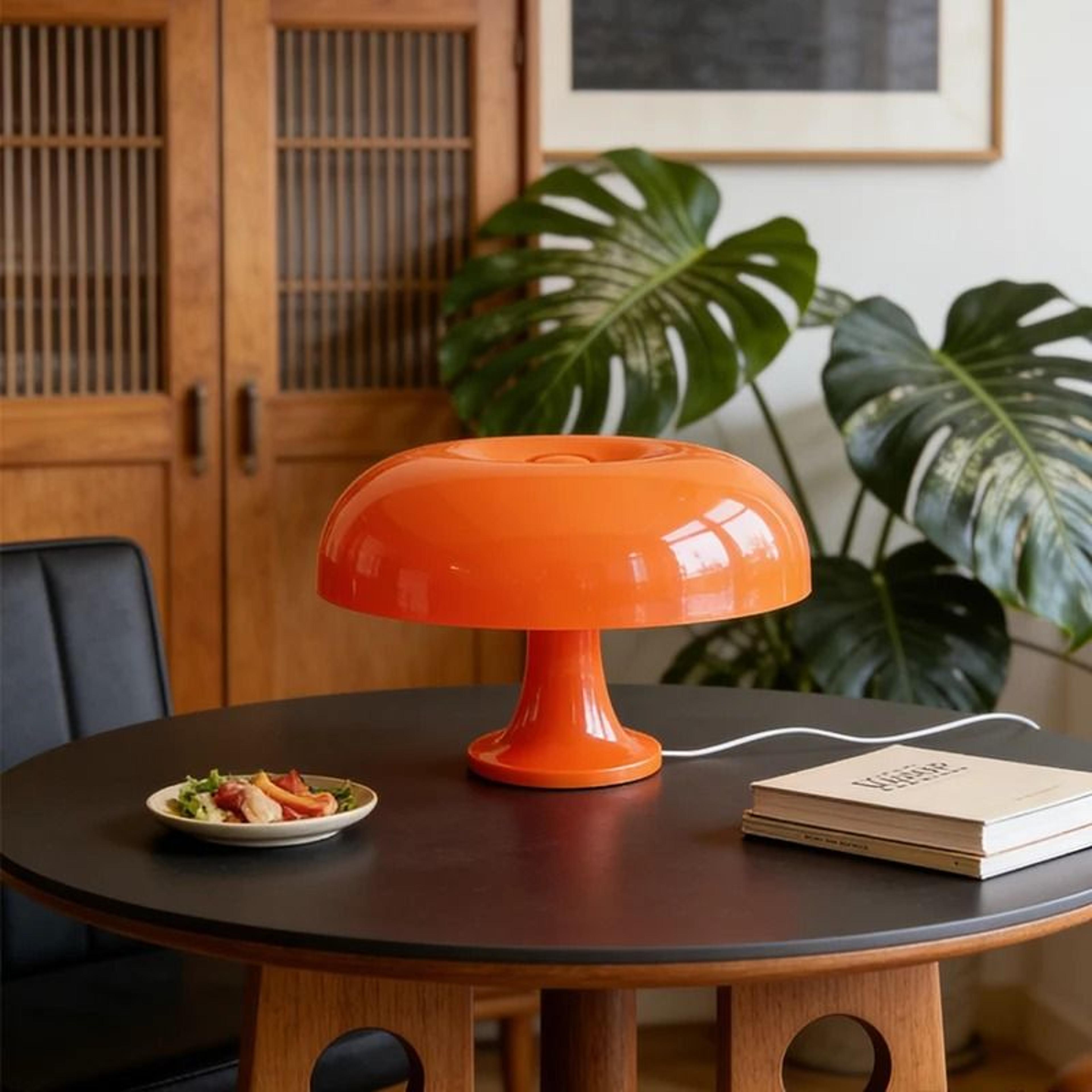 elevate your interior with this danish designer inspired mushroom table lamp, a centerpiece of minimalist modern aesthet