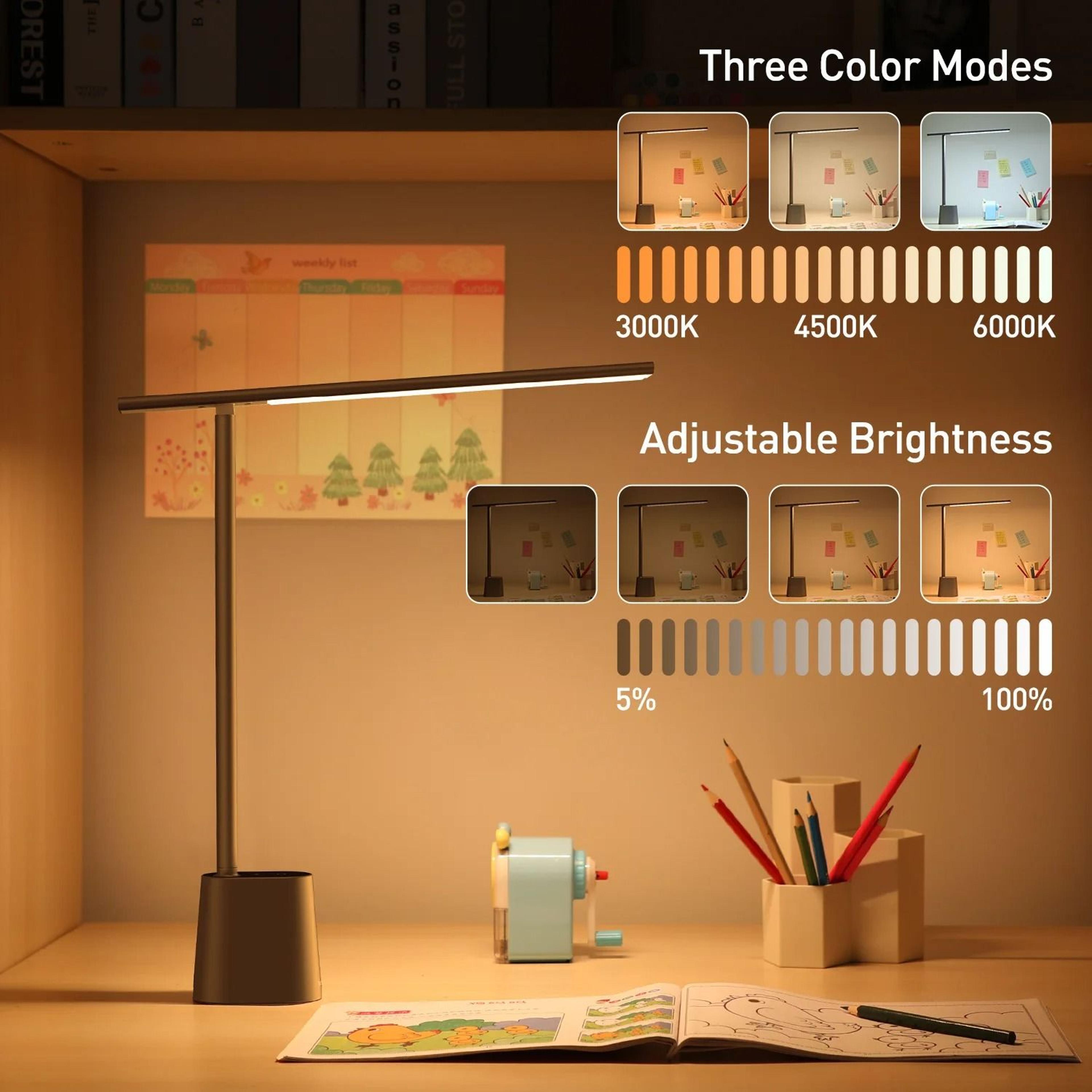 smart eye protection desk lamp – adaptive brightness & high-cri study light