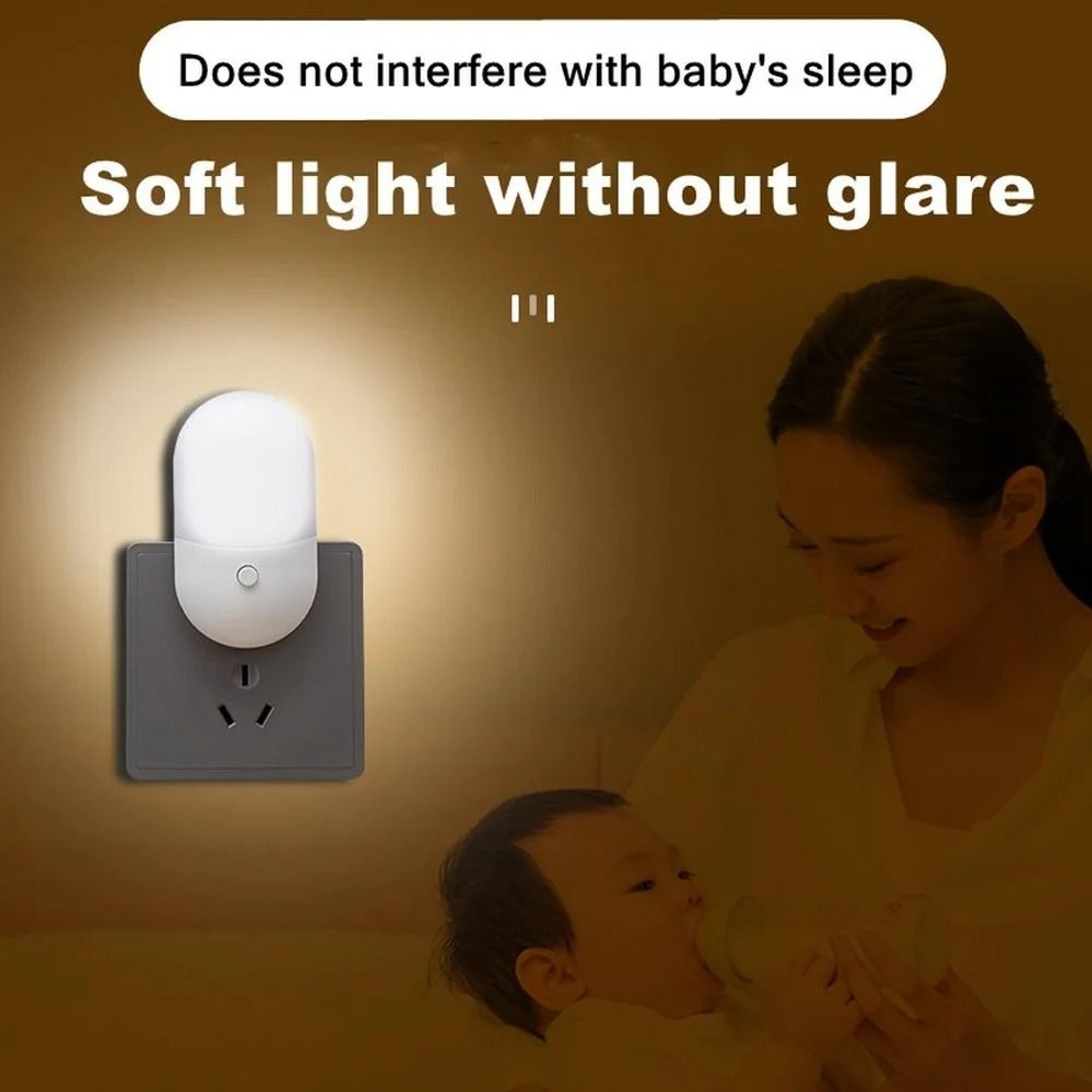 cute led night light – compact plug-in bedside lamp