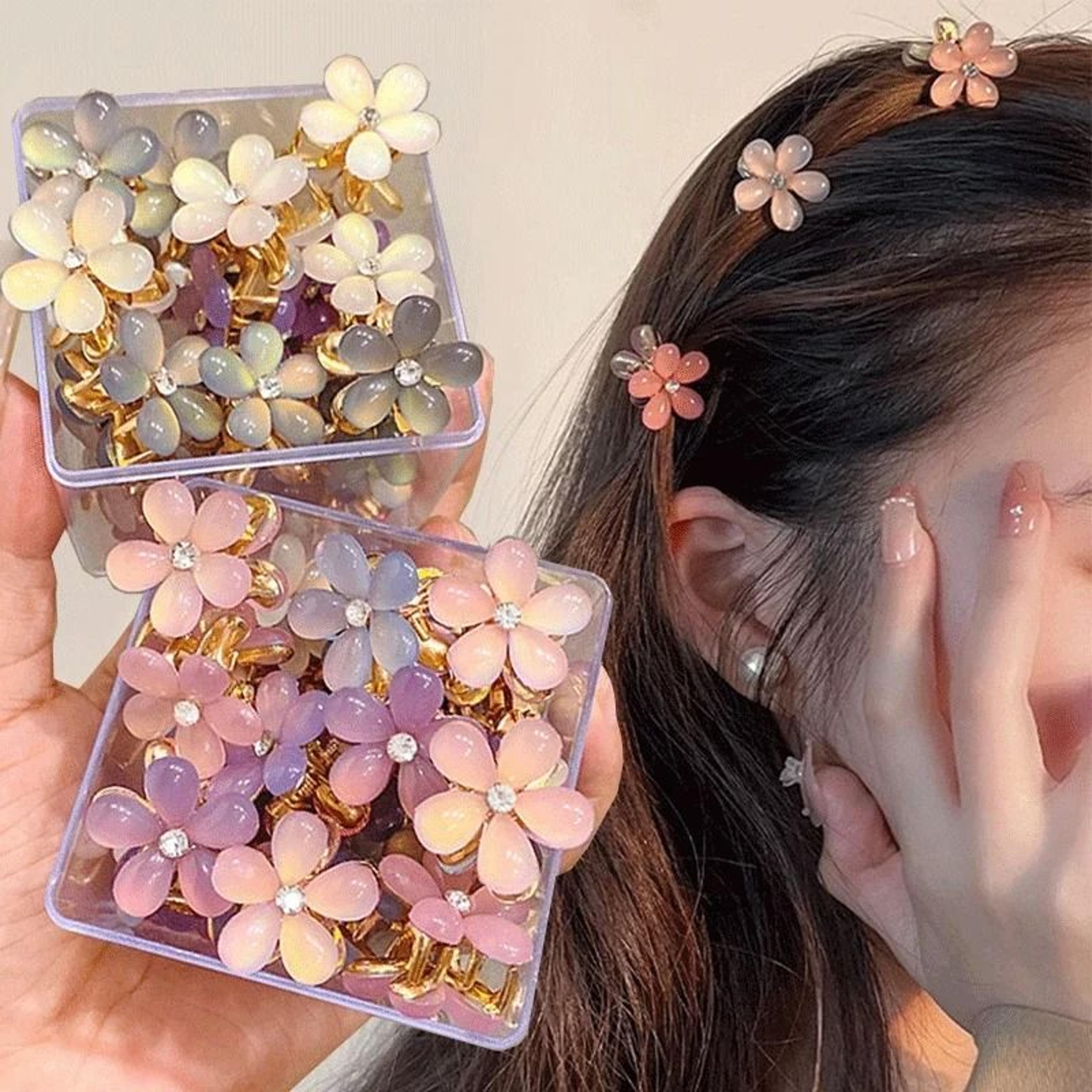 sweet opal garden mini flower hair claws 10 piece set