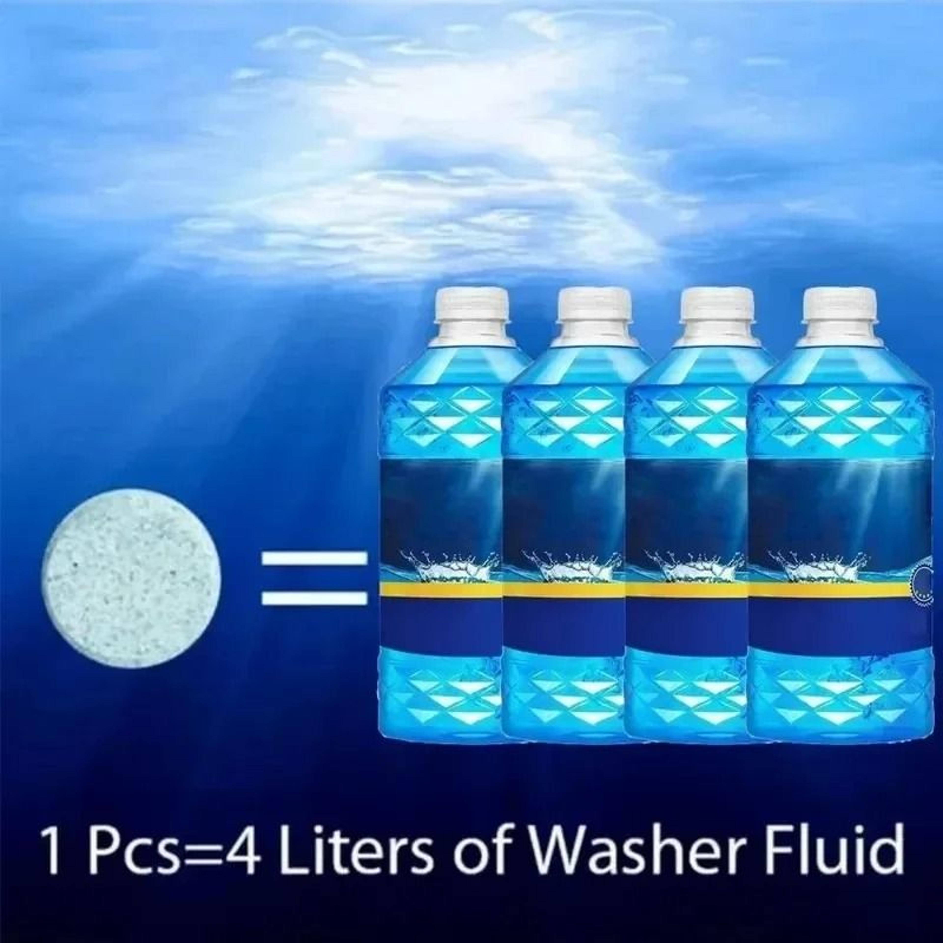 concentrated effervescent windscreen cleaner tablets