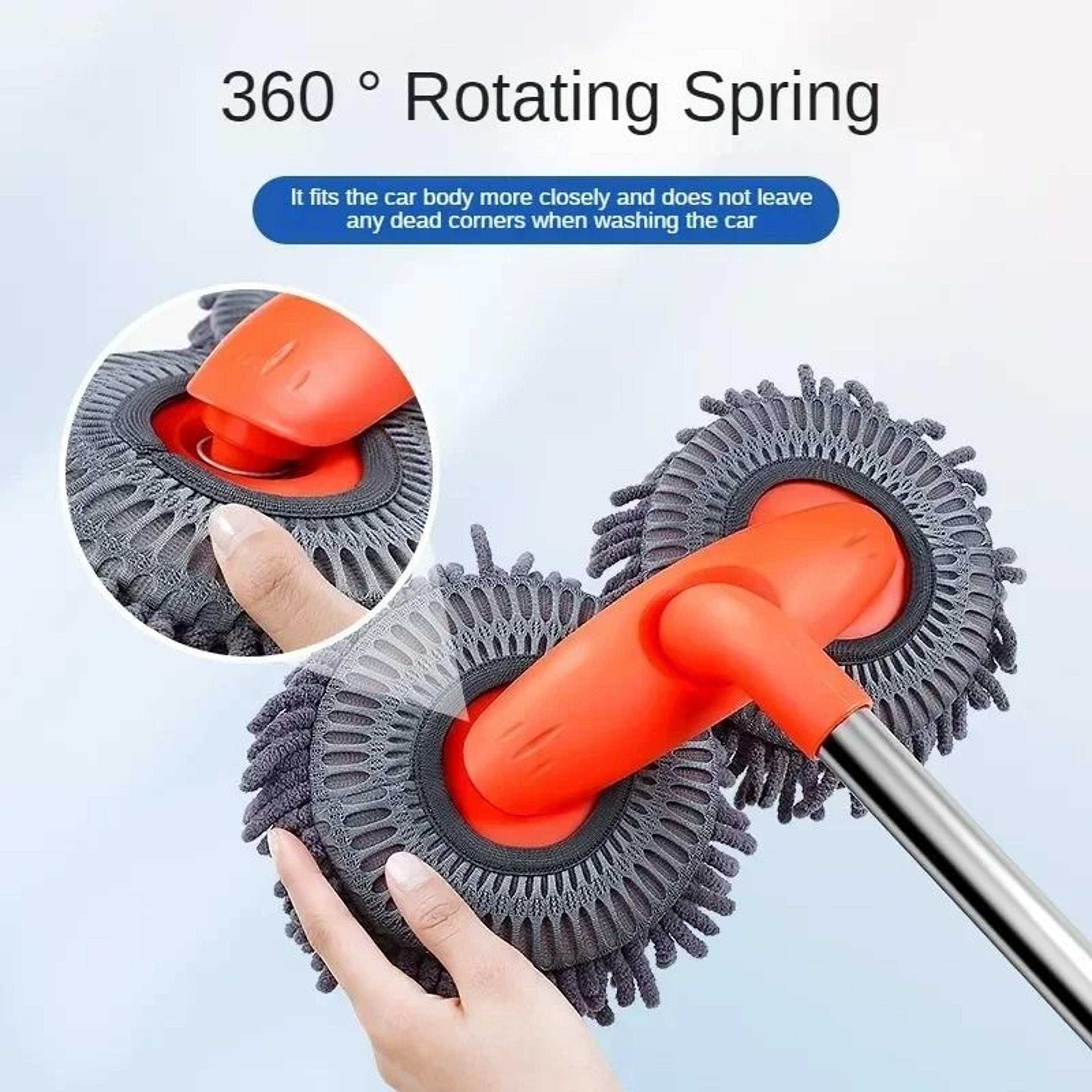 dual-head telescopic chenille car wash mop