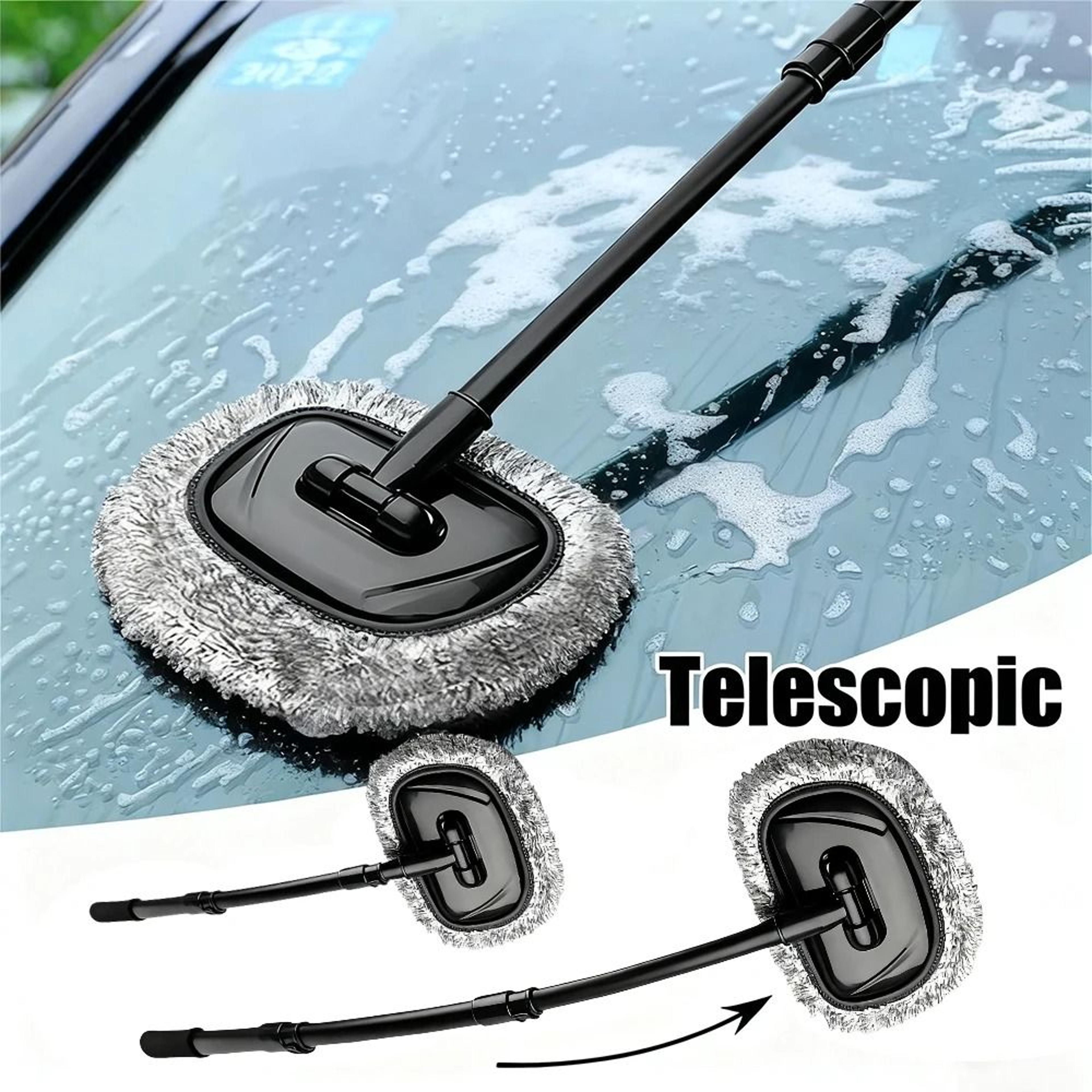 three-section retractable bend bar mop