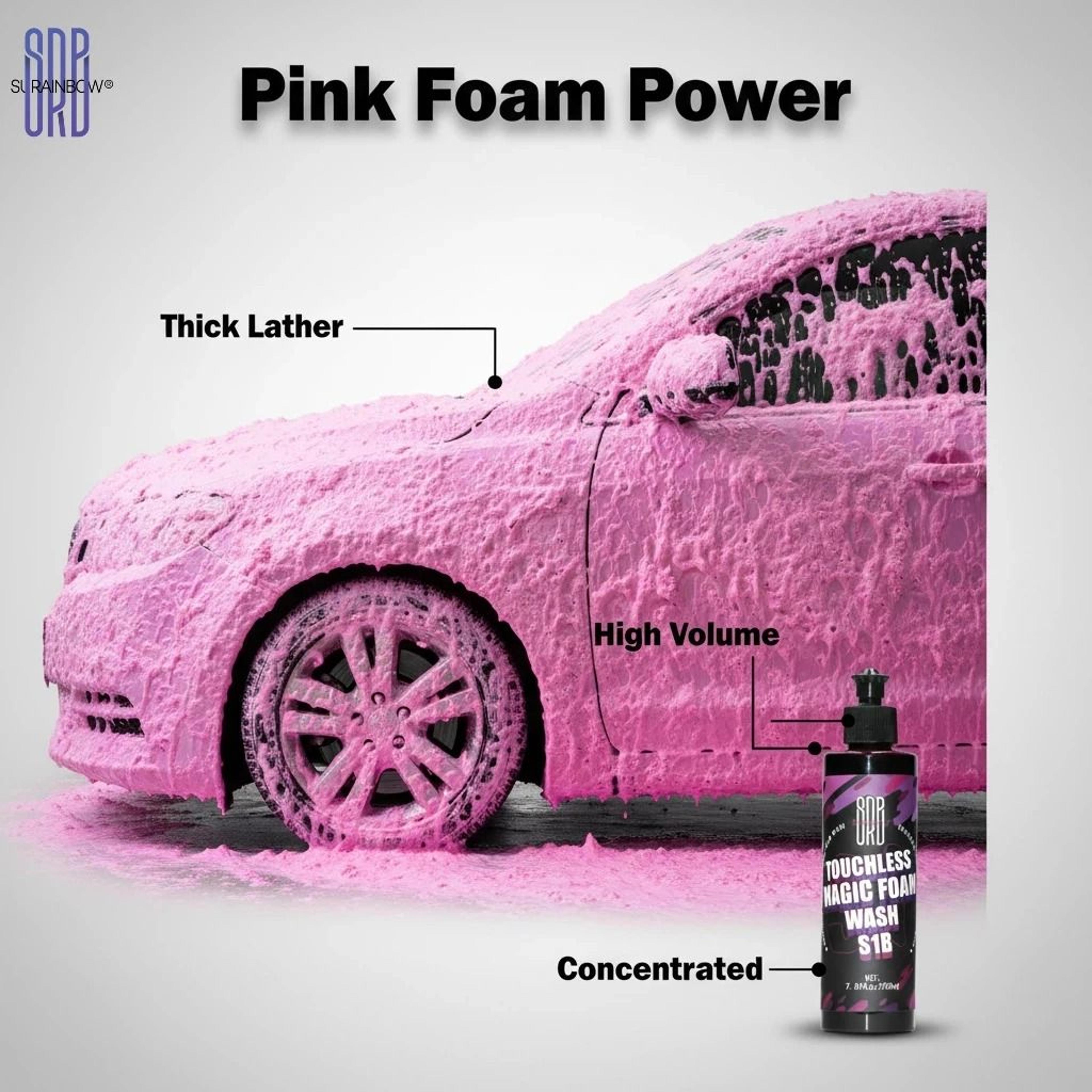 pink foaming extreme bodywash & super suds car soap
