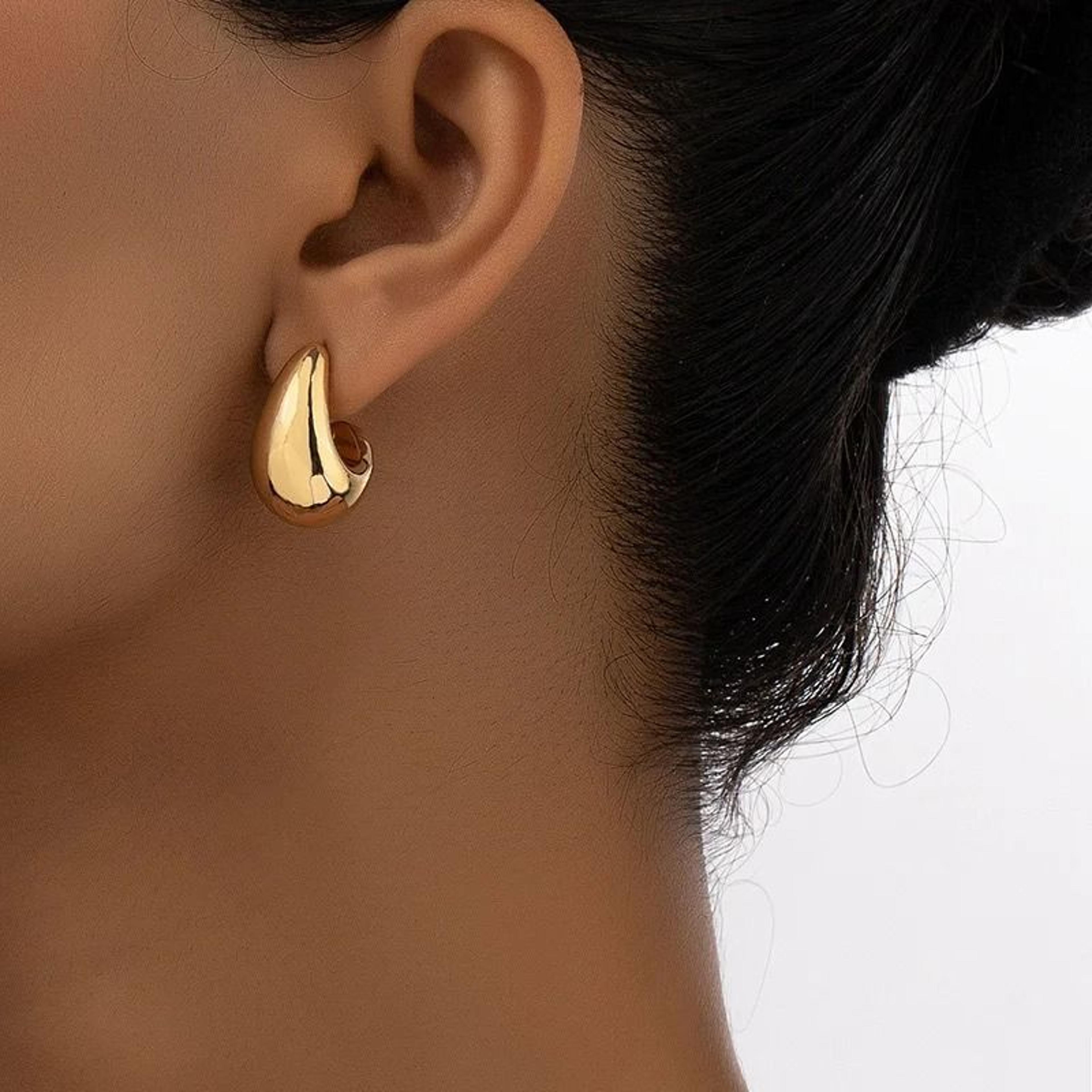 vintage chunky dome drop earrings