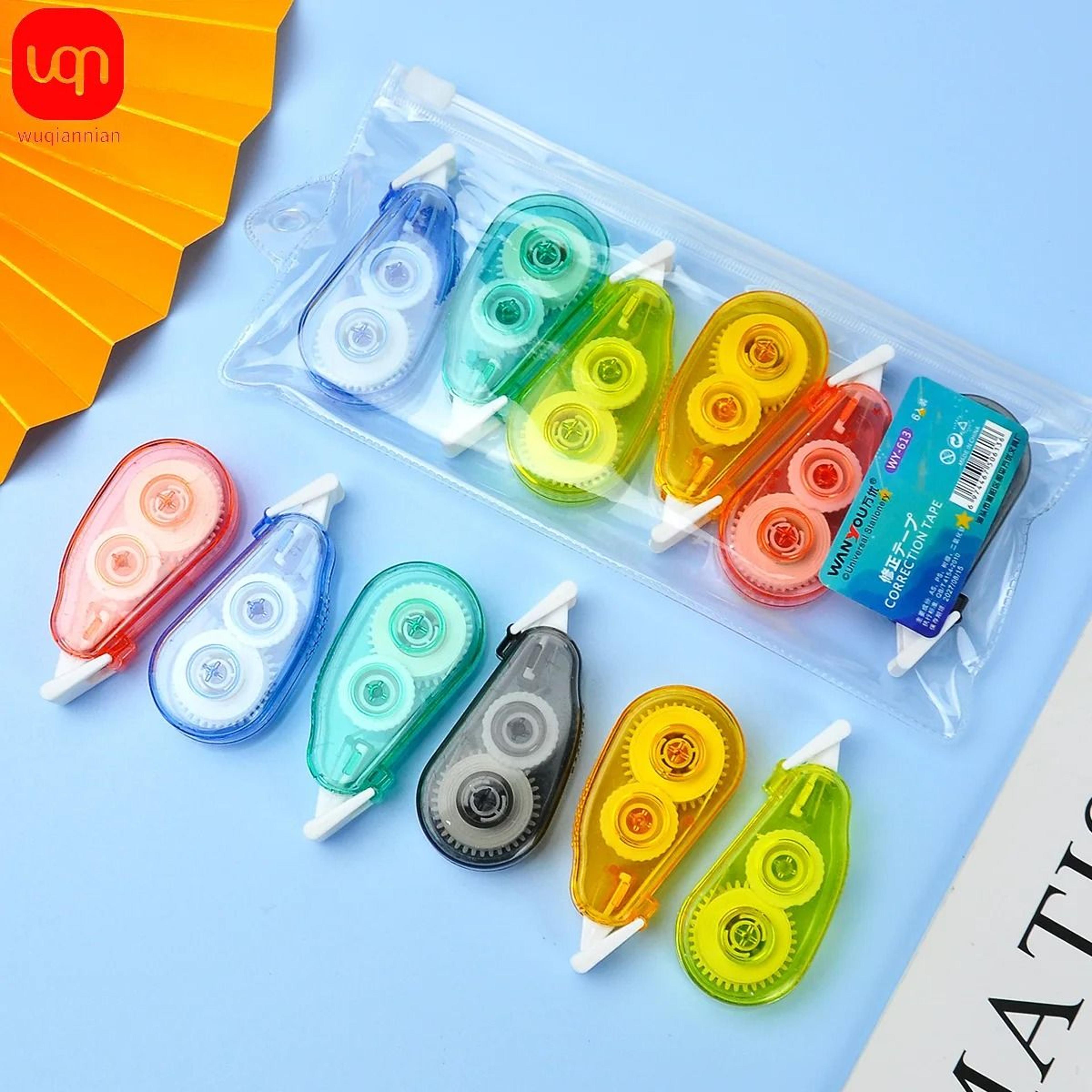 6-piece mini instant correction tape set – high-performance compact eraser tape for school & office stationery